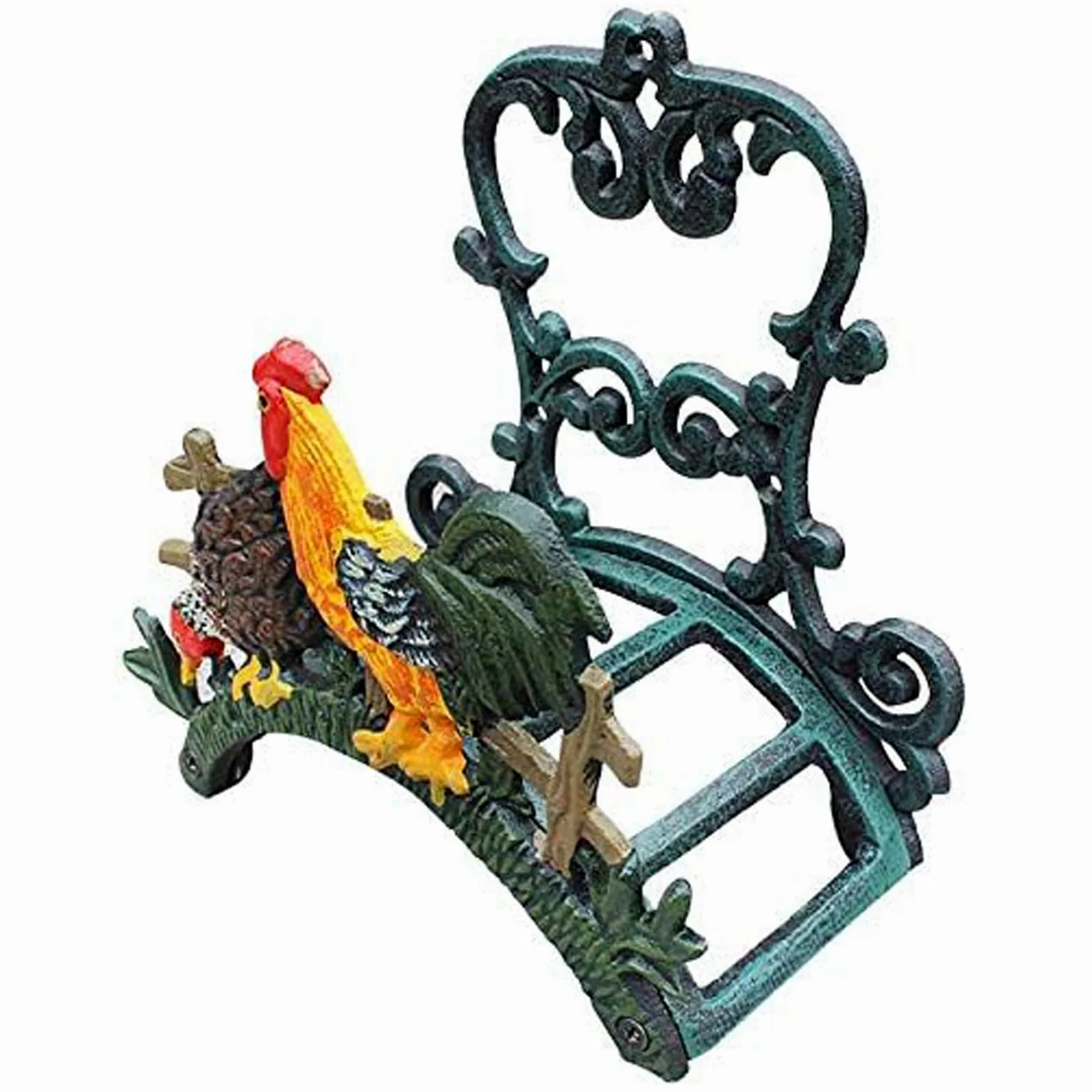ANZAGA Soporte para Manguera de jardín de Hierro Fundido Resistente | Colgador de Manguera de Agua montado en la Pared,B