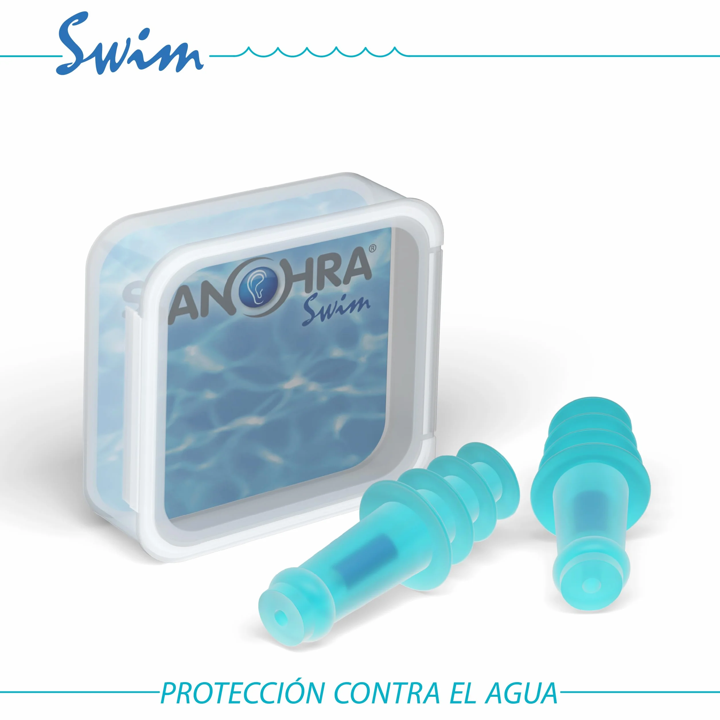 SANOHRA tapones para los oídos impermeables para nadar reutilizables 1 par adultos