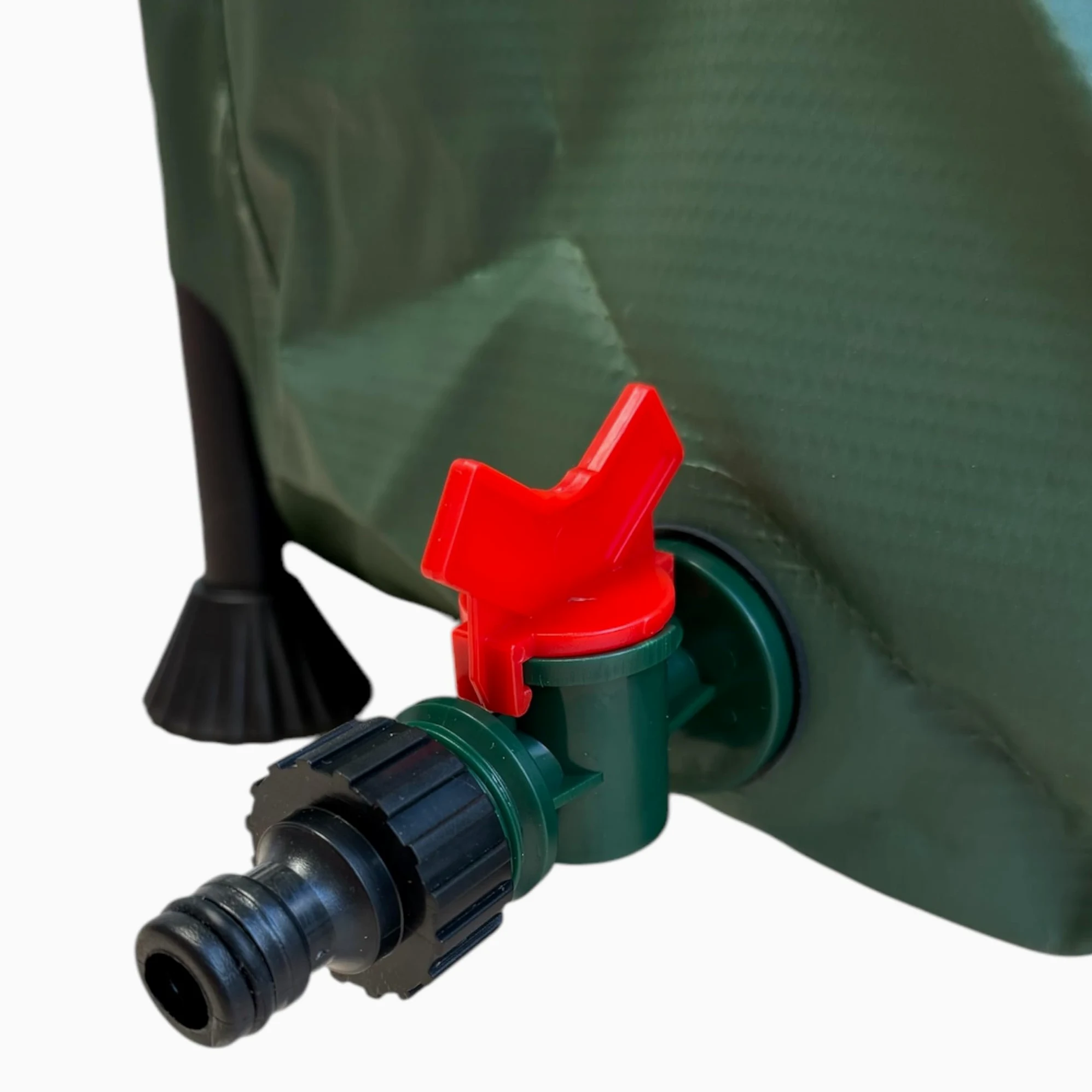 Depósito plegable de 300 litros para agua de jardín, depósito portátil de PVC para almacenamiento de líquidos con grifo, tapa con cremallera y conector de manguera