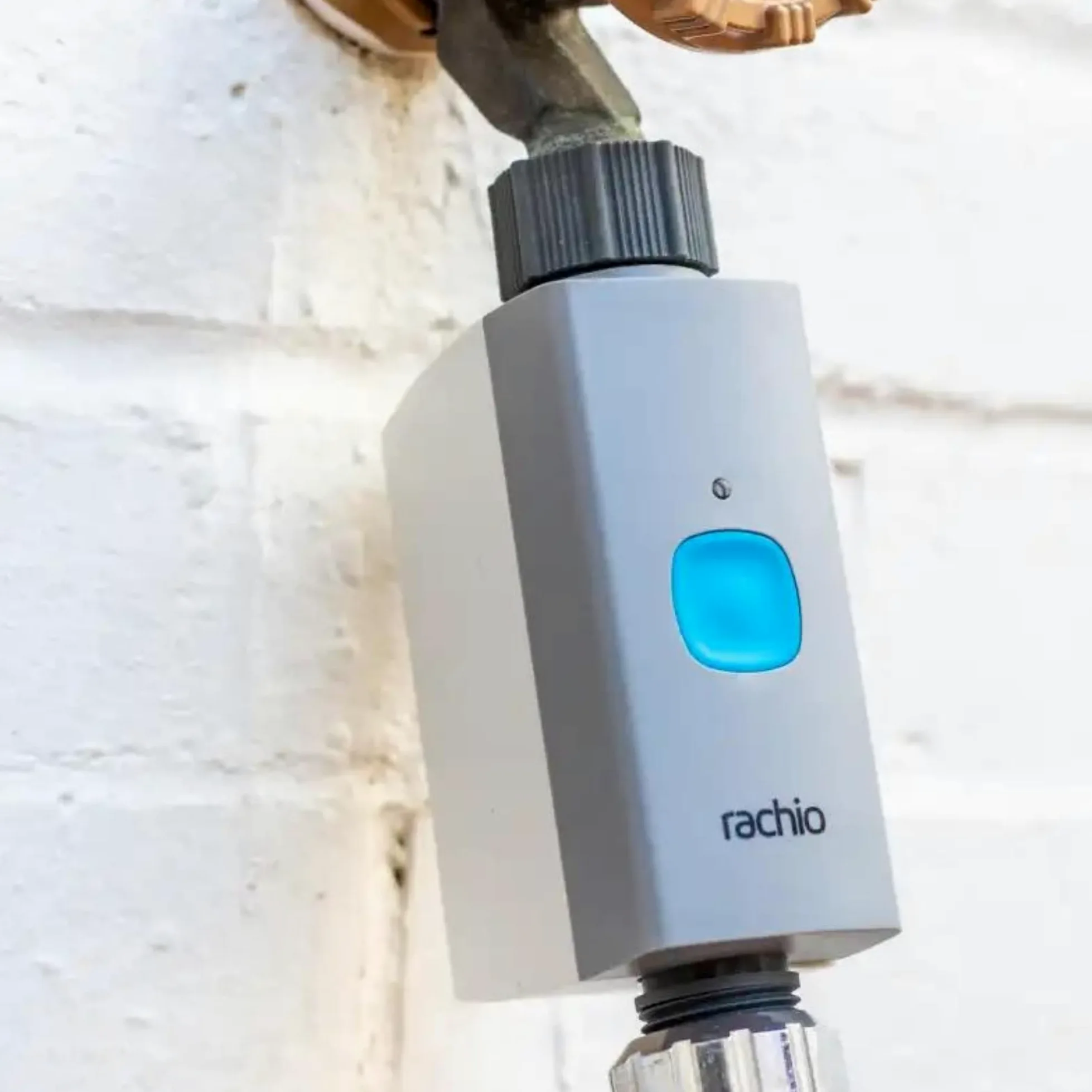 Rachio Temporizador Inteligente de Manguera con hub WiFi para riego al Aire Libre. Fácil instalación del Grifo, automatiza los horarios de Agua y aspersor para el Cuidado del césped, jardín y Patio.