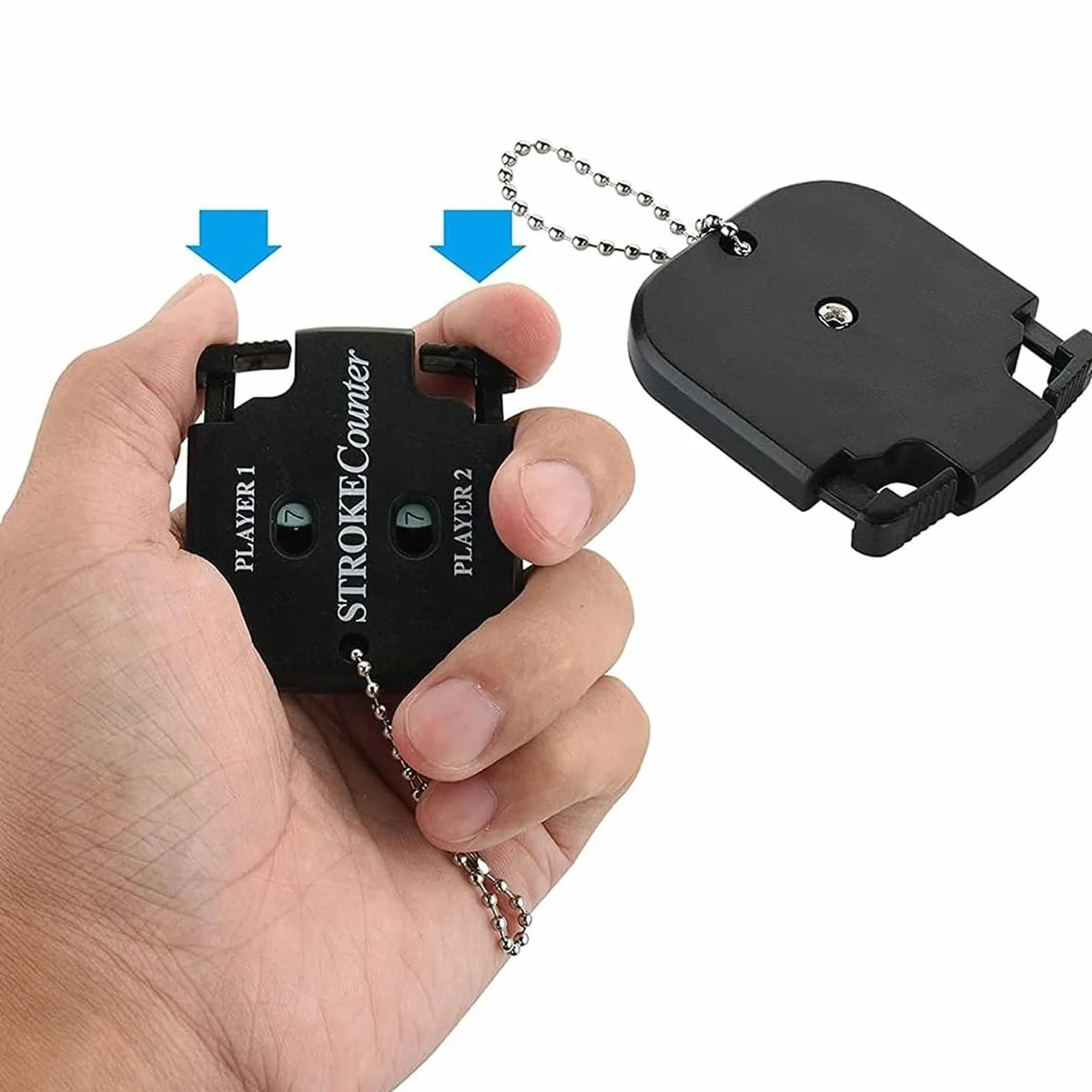 Contadores de Golpes de Golf Manual 2 Piezas Llavero Indicador de Puntuación Accesorios
