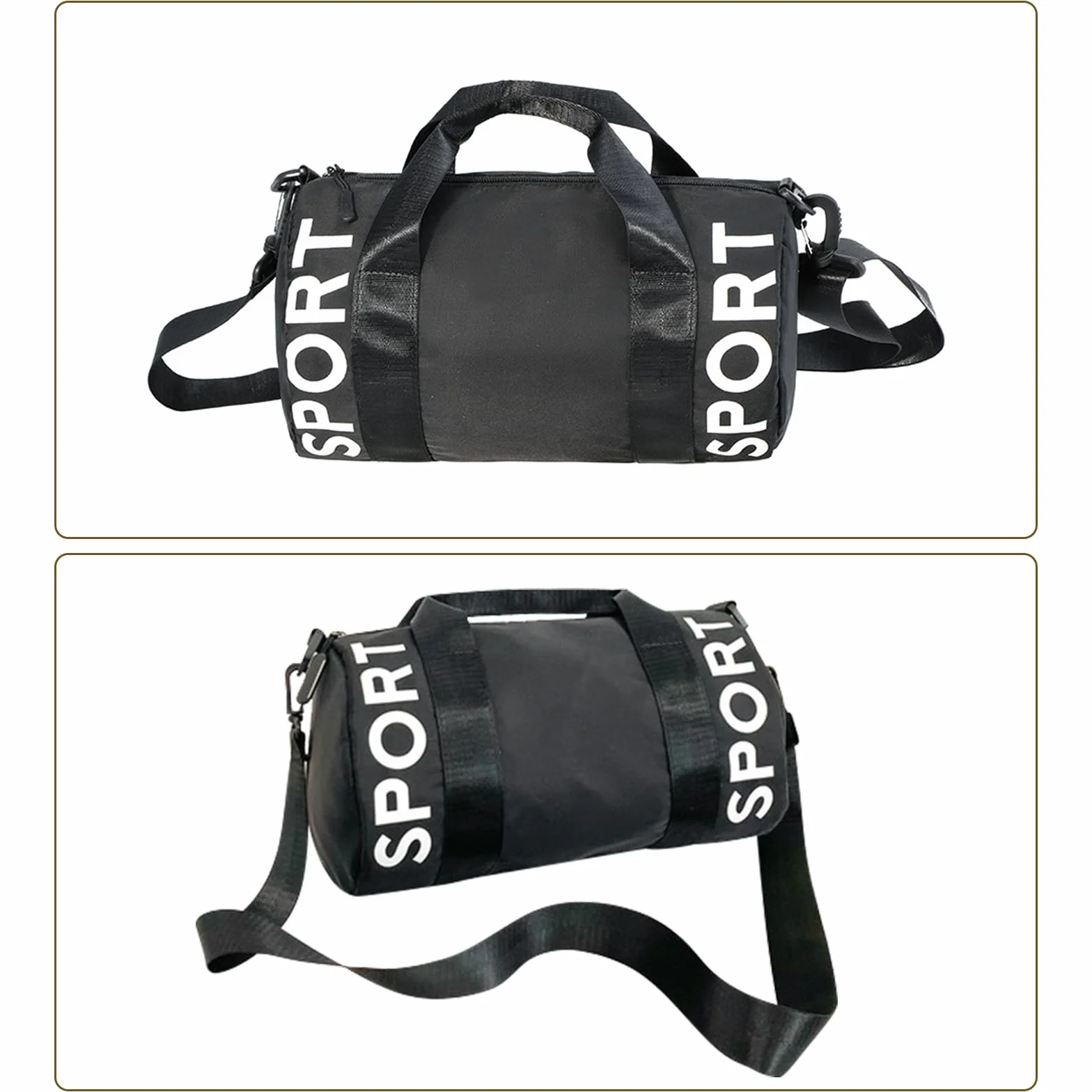 Bolsa de Deporte Impermeable Pequeña para Mujer y Hombre, Mini Bolso de Entrenamiento con Correa de Hombro