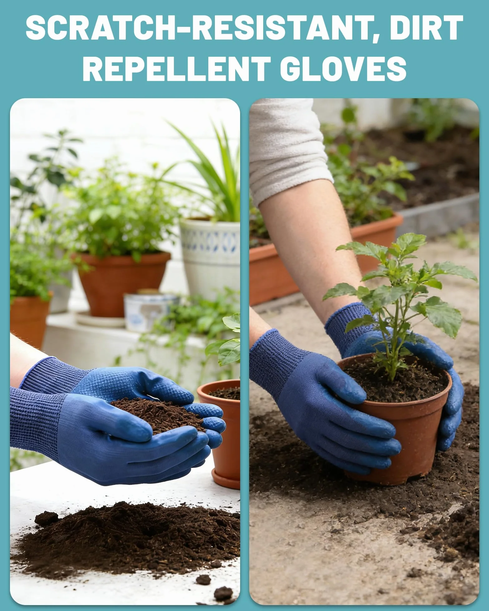 7 Piezas Juego de Herramientas de Jardinería con Mango Ergonómico – Kit de Herramientas de Jardín Anti-Rust con Bolsa de Almacenamiento – Regalo Ideal para Jardinería