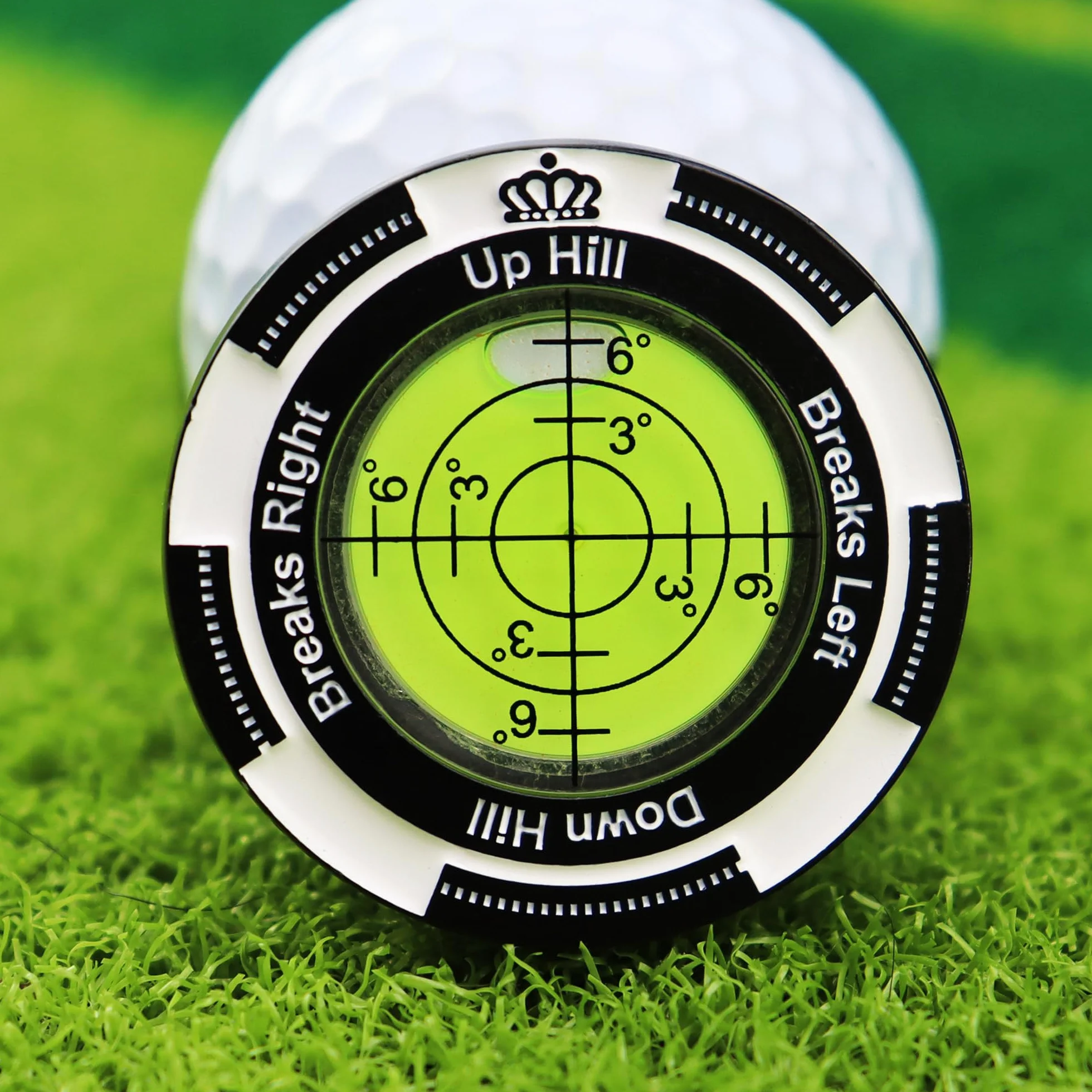 Etiqueta De Nivel Del Lector De Golf, Marcador De Golf De Cabeza De Nivel Con Burbuja, Pelota De Lector Verde Alta Precisión, Hat Clip, Mini Nivel