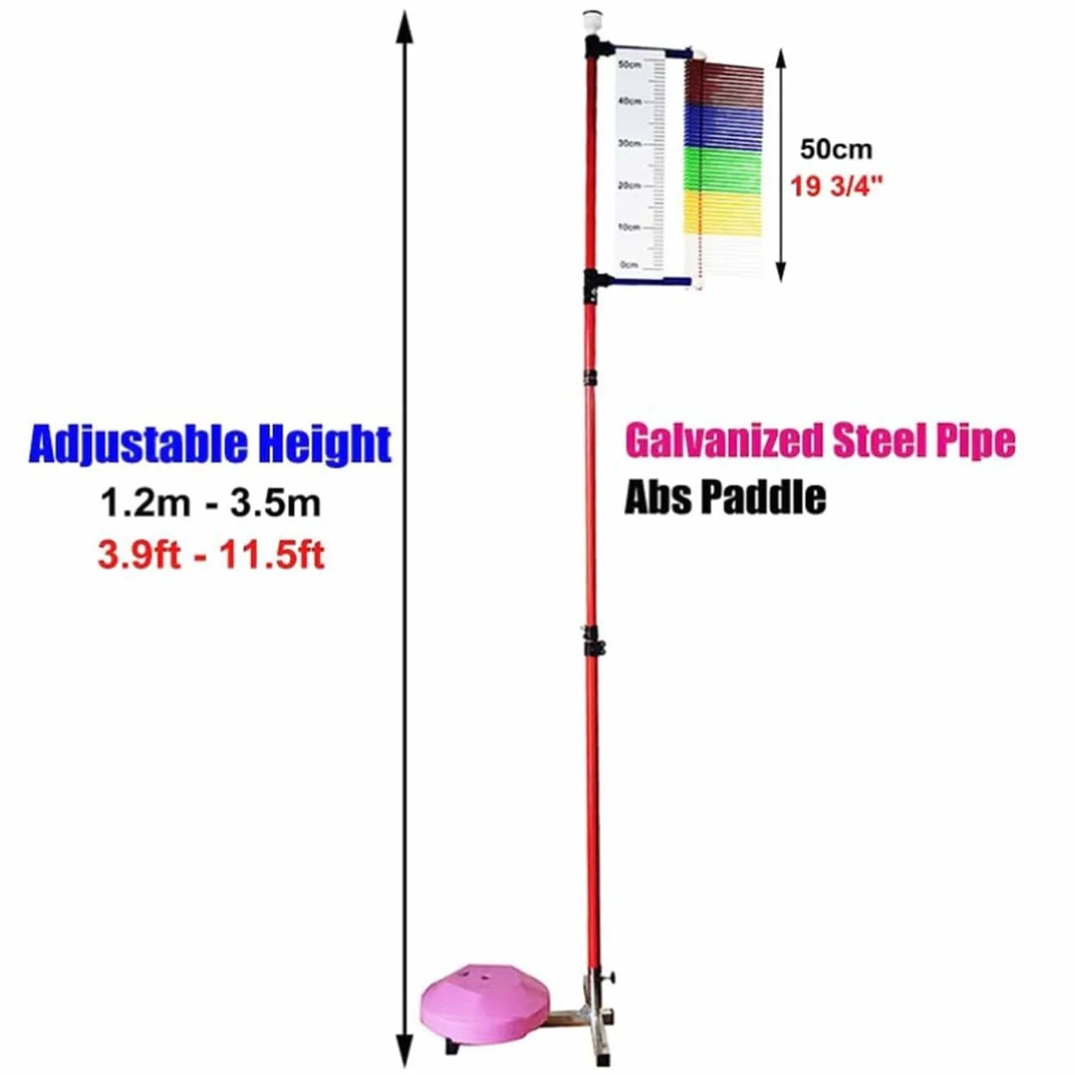 Tester de salto vertical 1.3-3.6m portátil para baloncesto y voleibol