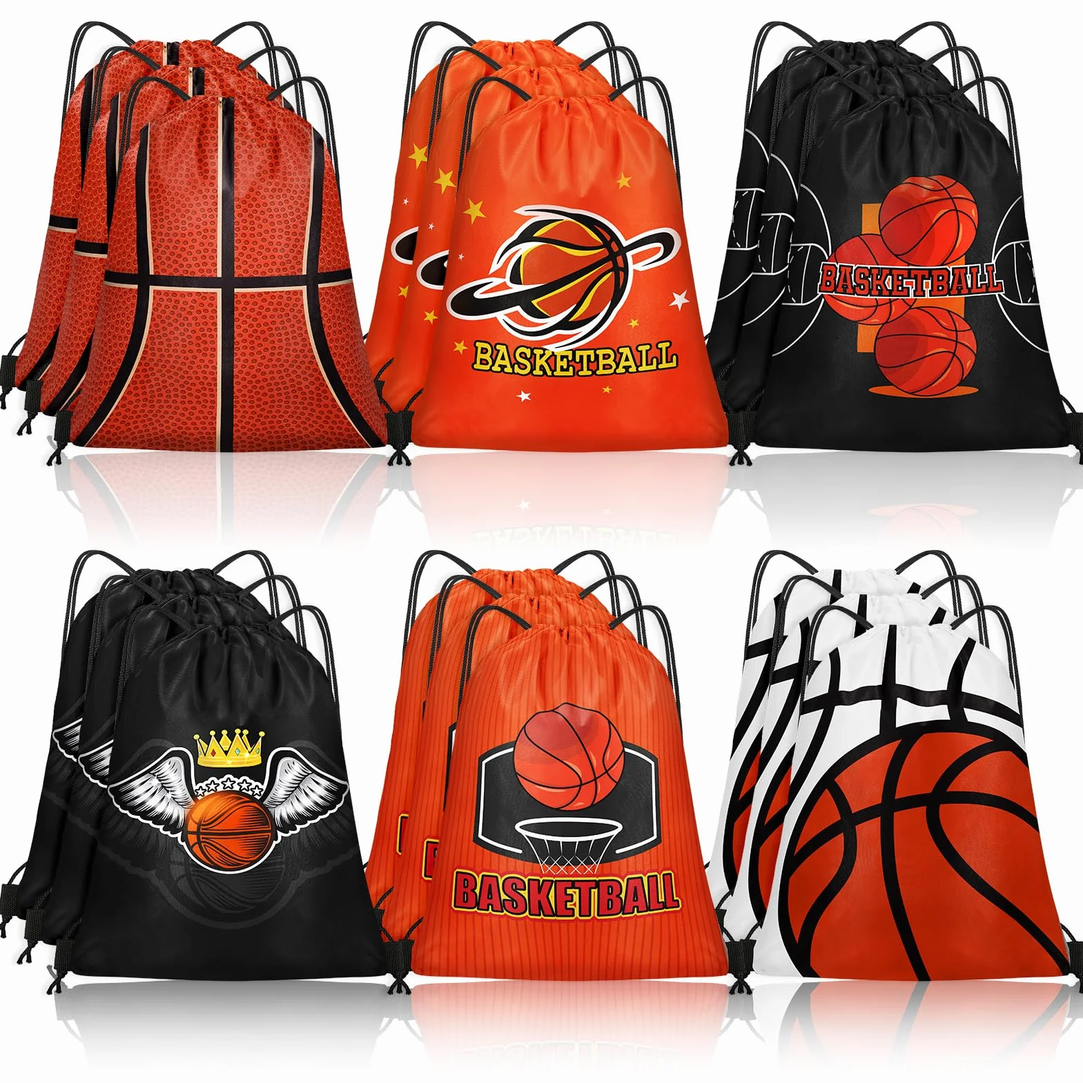 Bolsas pequeñas con cordón para baloncesto, fútbol, béisbol, bolsas de regalo deportivas