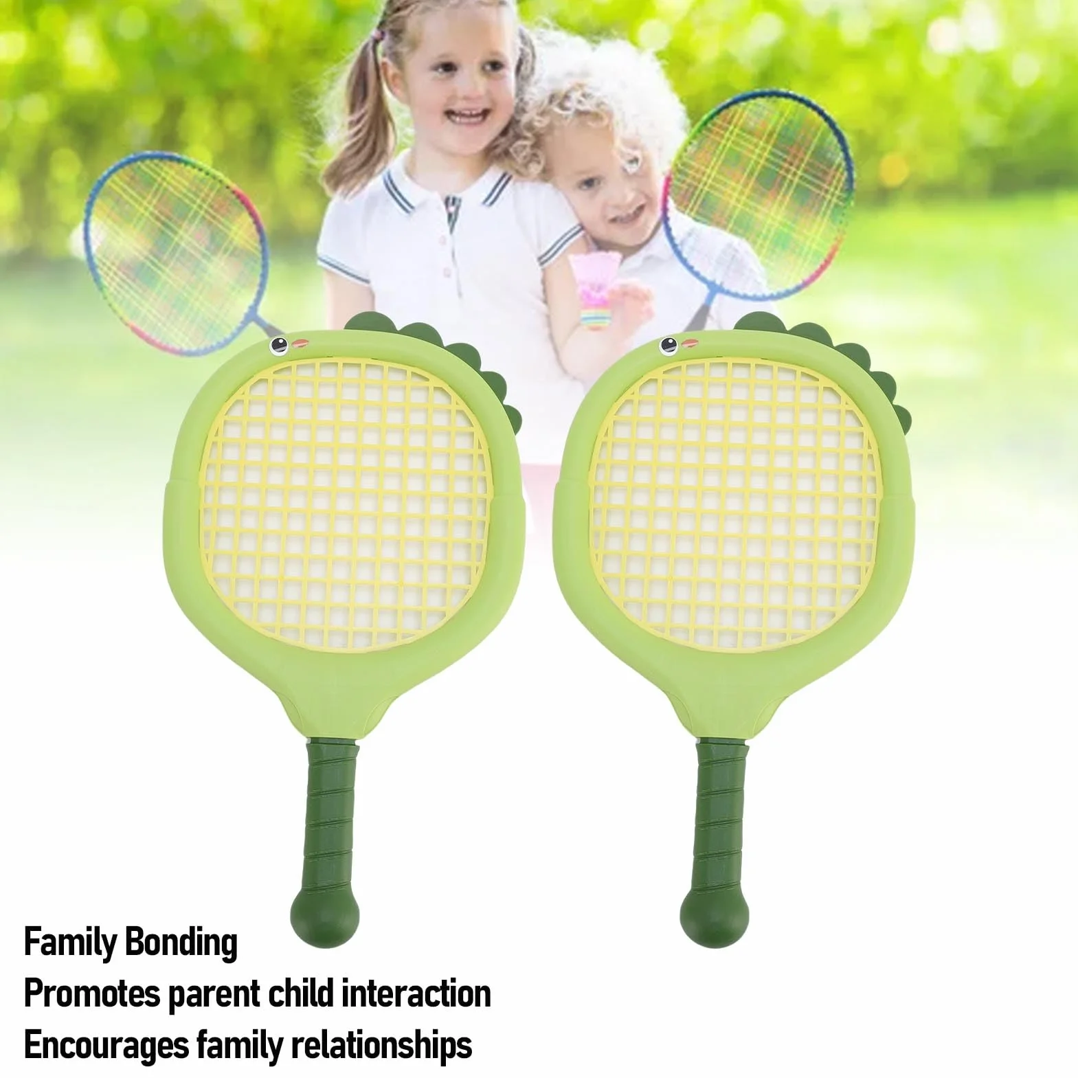 Juego de Raquetas de Tenis y Bádminton para Niños con 2 Volantes y 2 Pelotas
