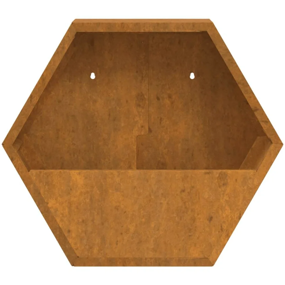 vidaXL Jardineras de Pared 2 uds Acero corten Oxidado 46x10x40 cm, Jardinera de Pared para Exteriores, Jardinera montada en la Pared, Maceta de Pared