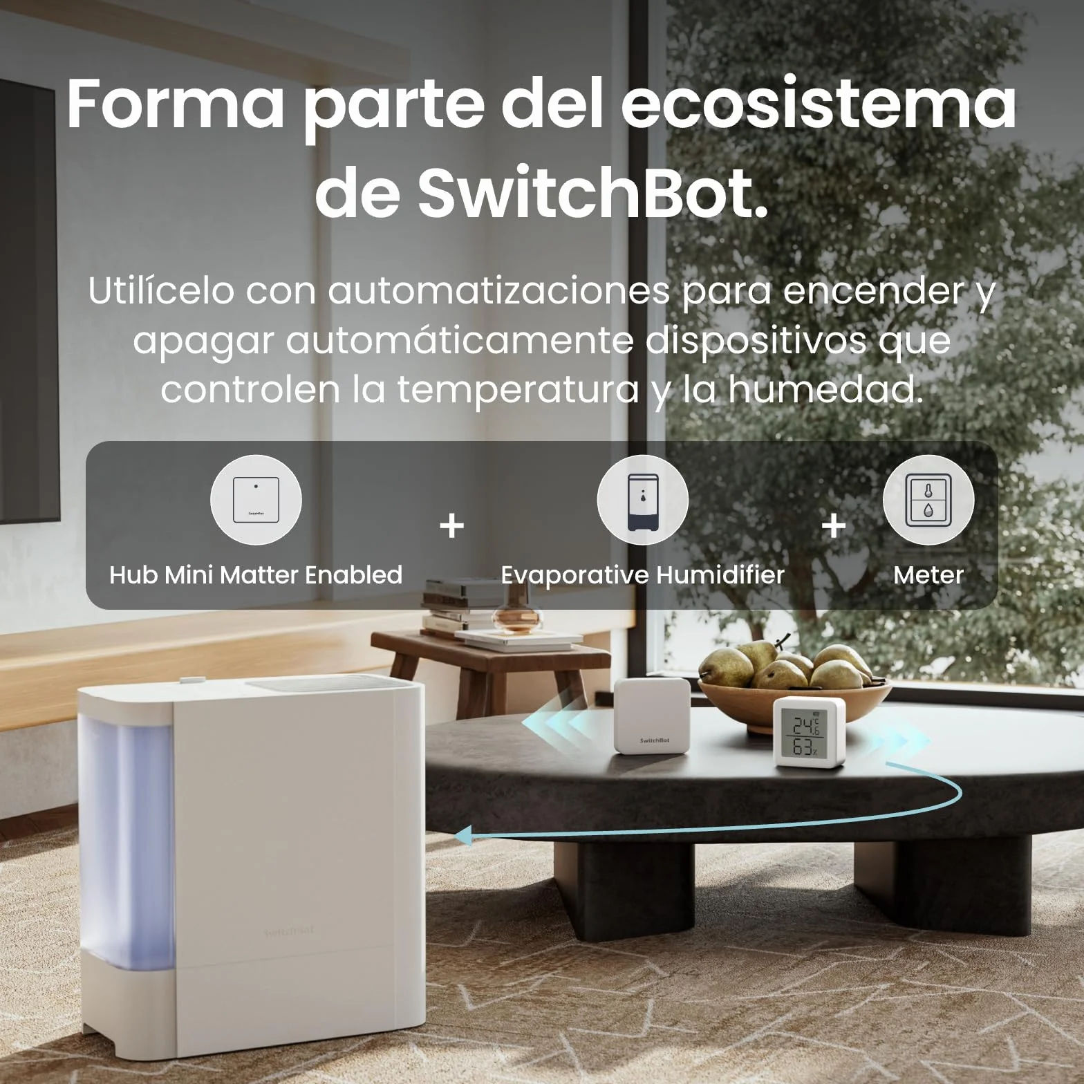 SwitchBot Termómetro Higrómetro Interior, Termómetro Exterior Bluetooth Medidor de Humedad con APP, Sensor de Punto de Rocío/VPD/Humedad Absoluta