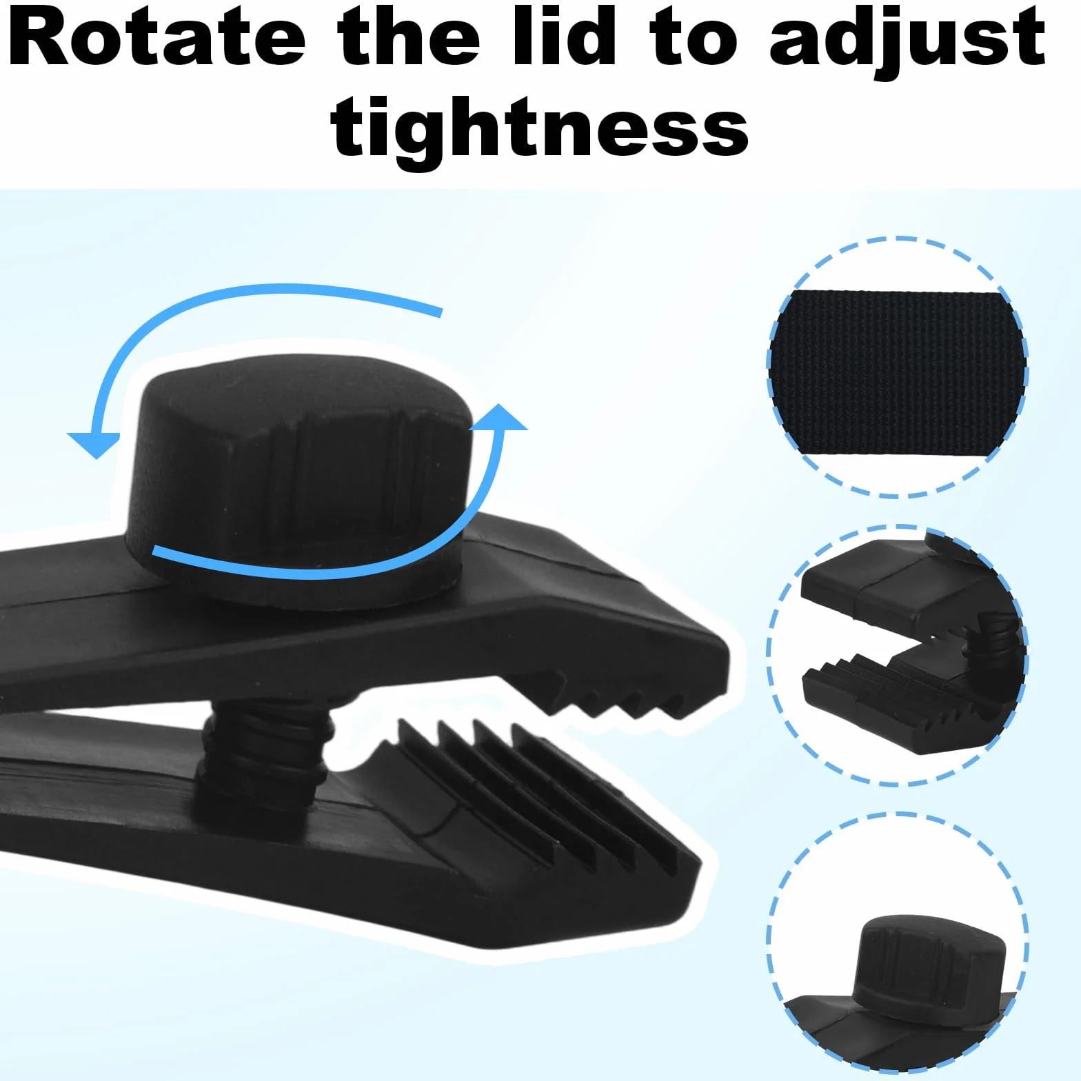 Tinoaly 24 Piezas Kit para Enrollar Cubiertas Solares Piscina, Correas para Manta Solar de Piscina Enterrada 8 Correas con Gancho Clips y 8 Cierres de Contacto