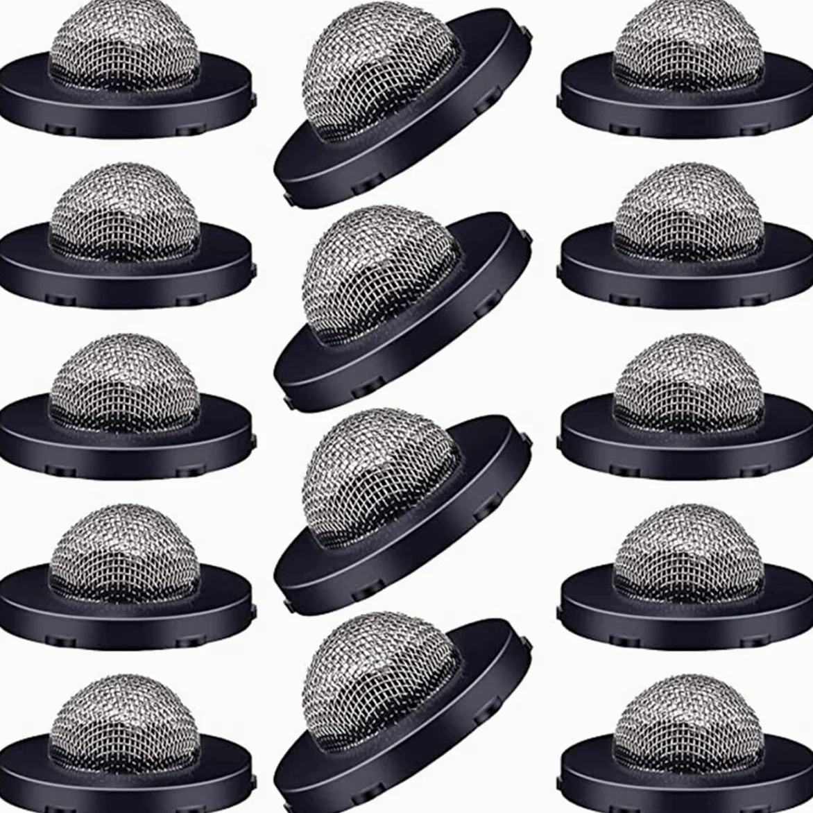 30 arandelas de filtro de manguera, acoplamiento de manguera de entrada de acero inoxidable con colador, accesorios para conector de manguera de jardín de 3/4 pulgadas y lavadora de 5/8 pulgadas