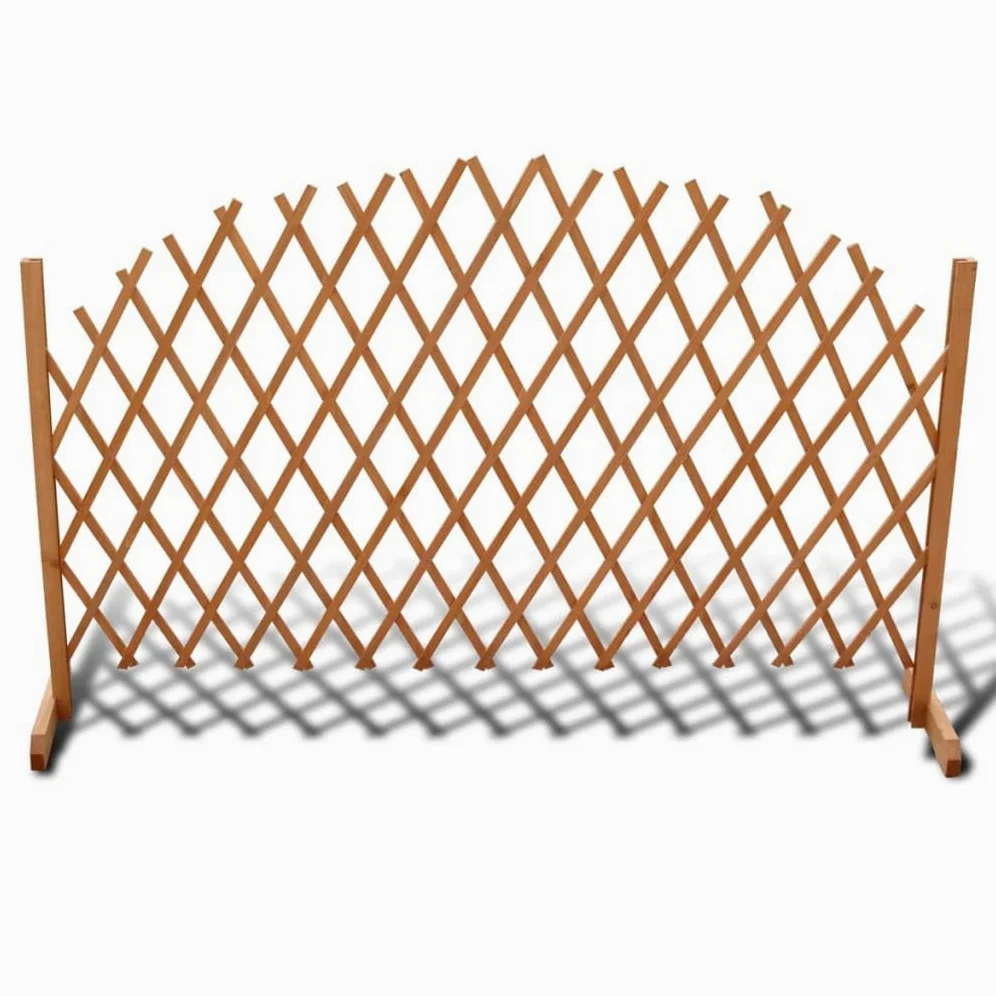 Valla de enrejado de madera maciza, 180 x 100 cm, elemento de valla resistente a la intemperie, accesorio de jardín, protección visual, panel de madera, ampliable para jardín, terraza