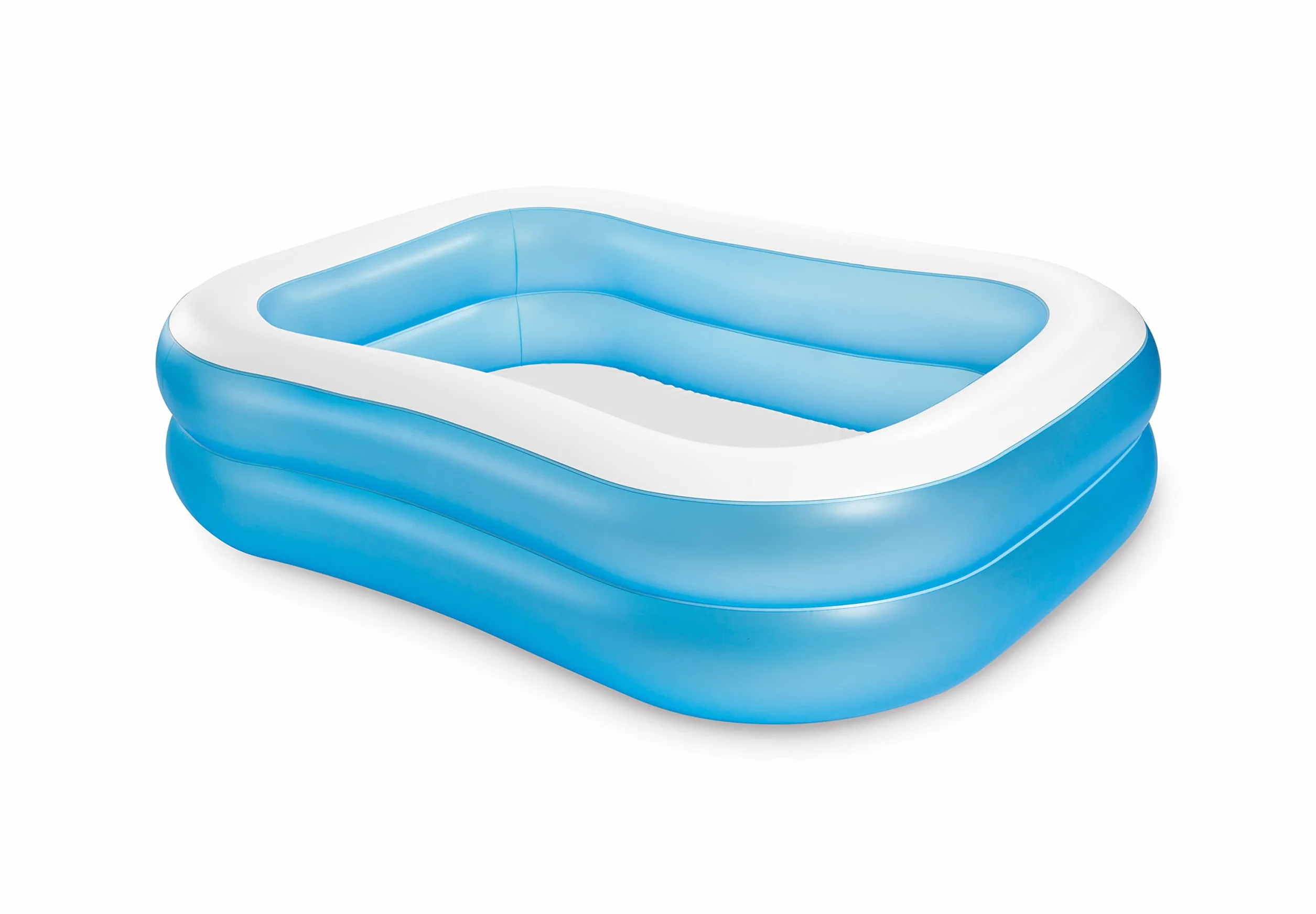 Intex Piscina hinchable infantil familiar rectangular, Medidas 203x152x48cm, 540 litros de capacidad, Piscina hinchable rectangular y azul, juego para niños (57180)