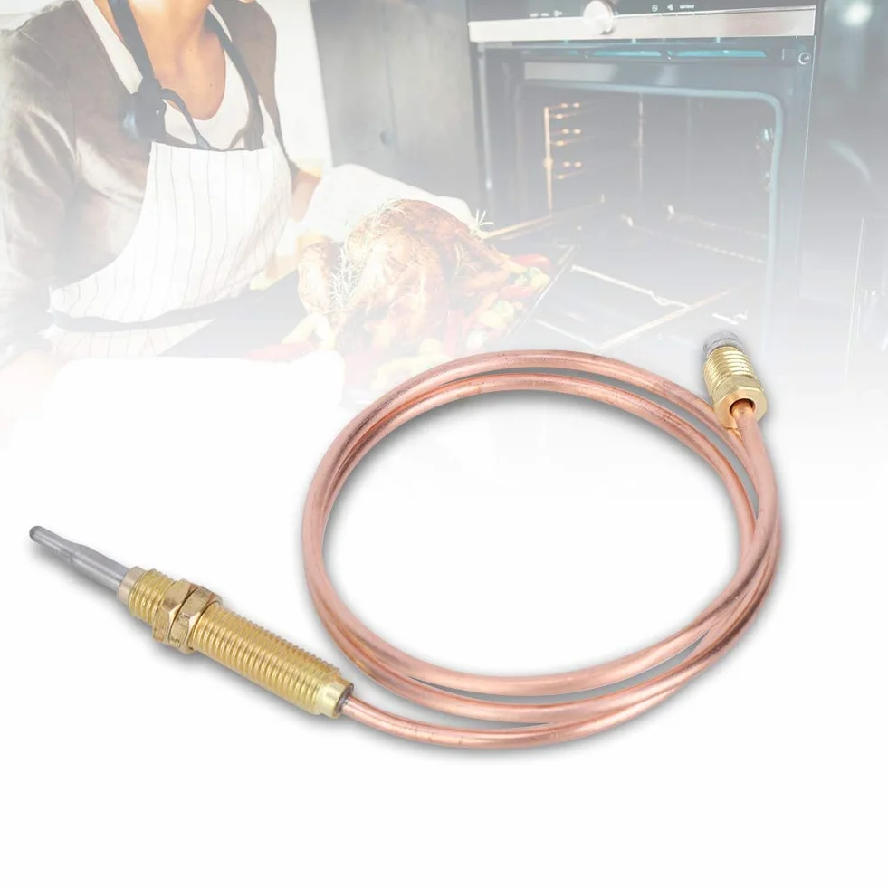 Termopar de Gas Universal M8 de 600mm, Sonda para Calentador de Gas, Brasero, Horno, Calentador de Agua, Rápida Respuesta y Rendimiento Estable, Pieza de Repuesto y Accesorio de Reemplazo