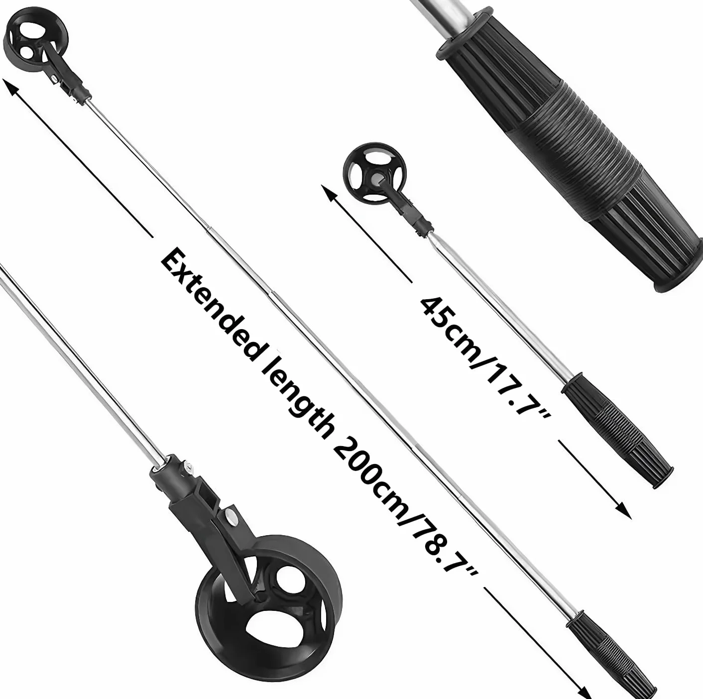 TP15 Recogedor de pelotas de golf extensible 45 cm a 2 m acero inoxidable 304