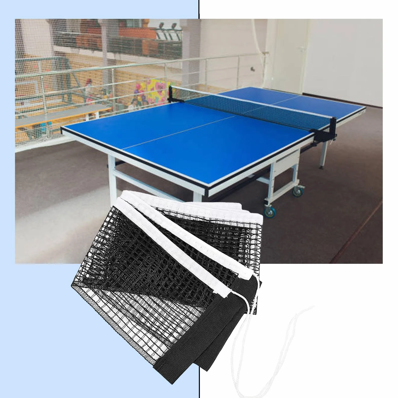 Red de Tenis de Mesa 175 cm x 15 cm Impermeable Portátil de Repuesto