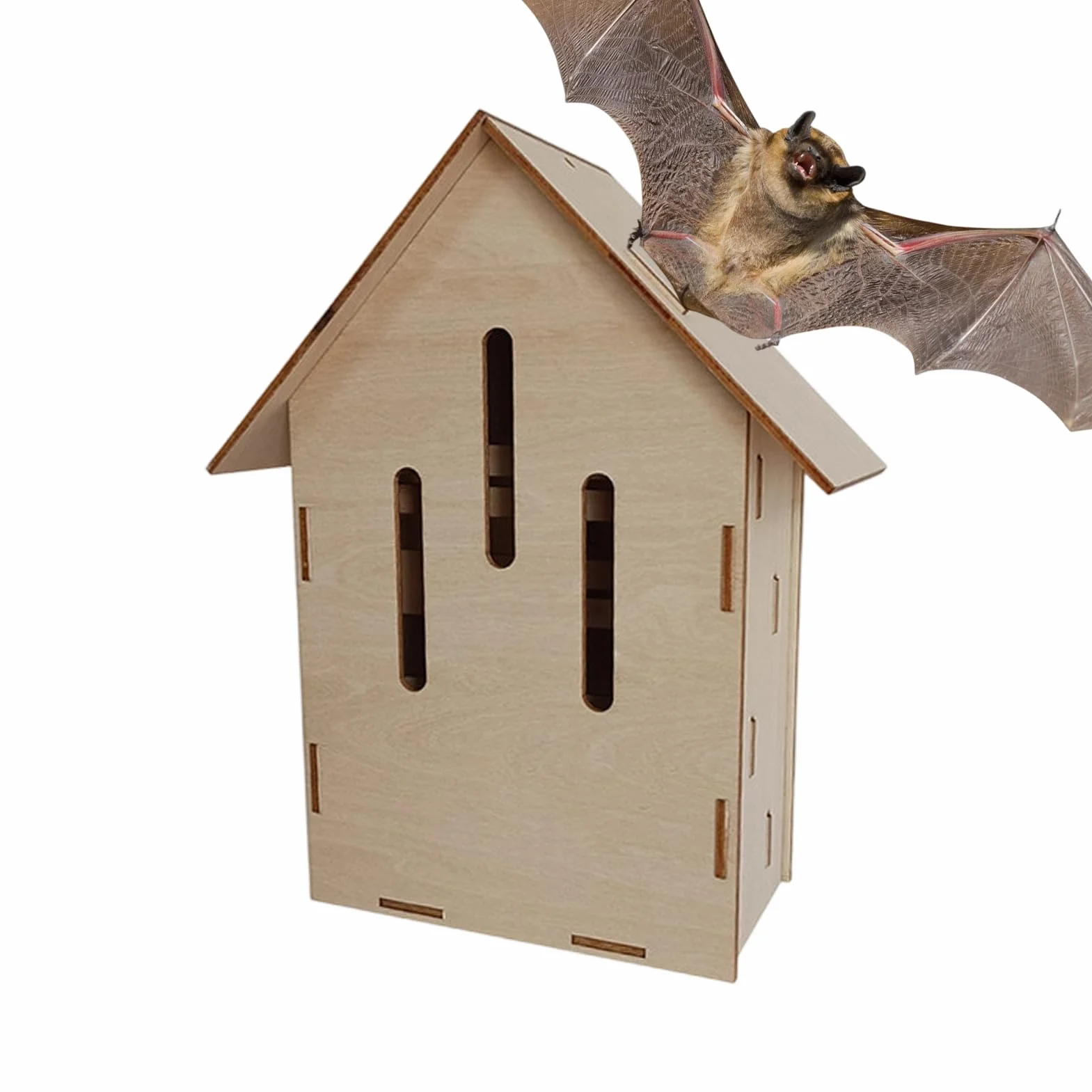 Casa Para Murciélagos: Hábitat De Animales Al Aire Libre De Madera Y Refugio Para Murciélagos En El Jardín | Modelos A 14,5x9x21,5cm C 12x5x16cm, Fácil Instalación Área Silenciosa Y Libre De Depredado