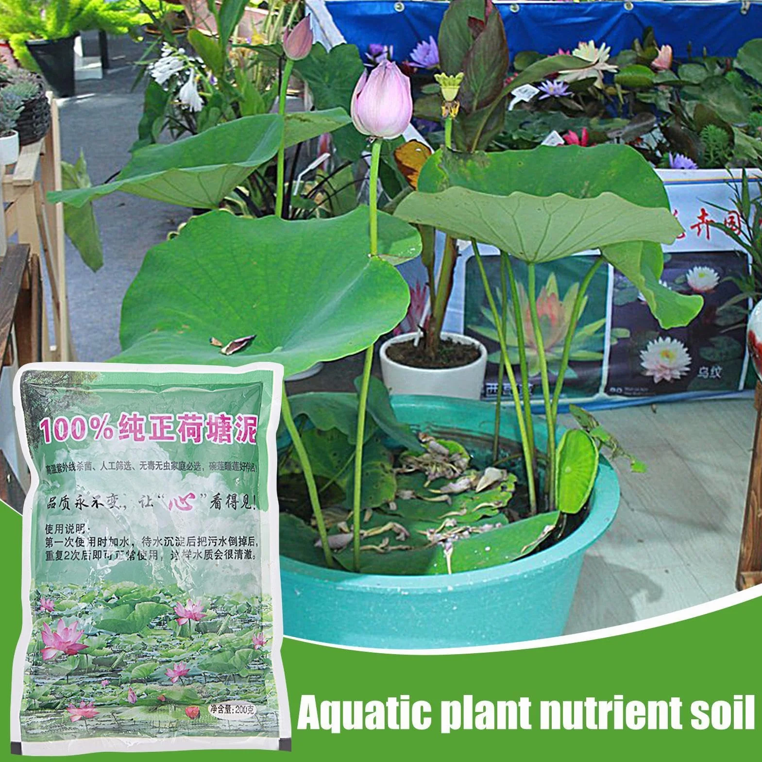 Tierra para estanque acuática – Prohibido en México lodo natural para estanques de, tierra nutricional para lirios de agua | tierra para estanques para plantas acuáticas, ideal para el uso de un
