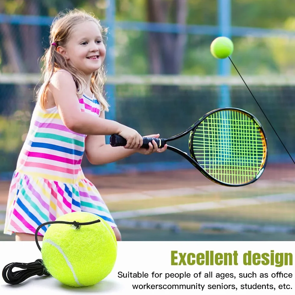 Pelotas de Tenis con Cuerda, Tenis Trainer Elástica Rebote para Entrenamiento en Solitario
