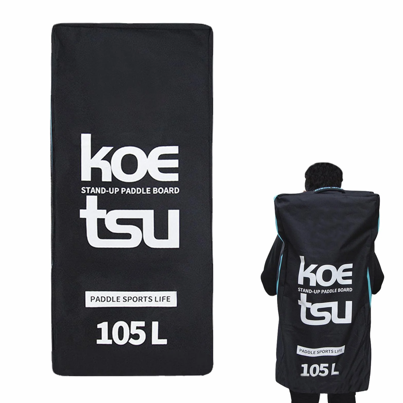 Funda Acolchada Espuma 105L para Tabla Paddle Surf - Bolsa Transporte Exterior