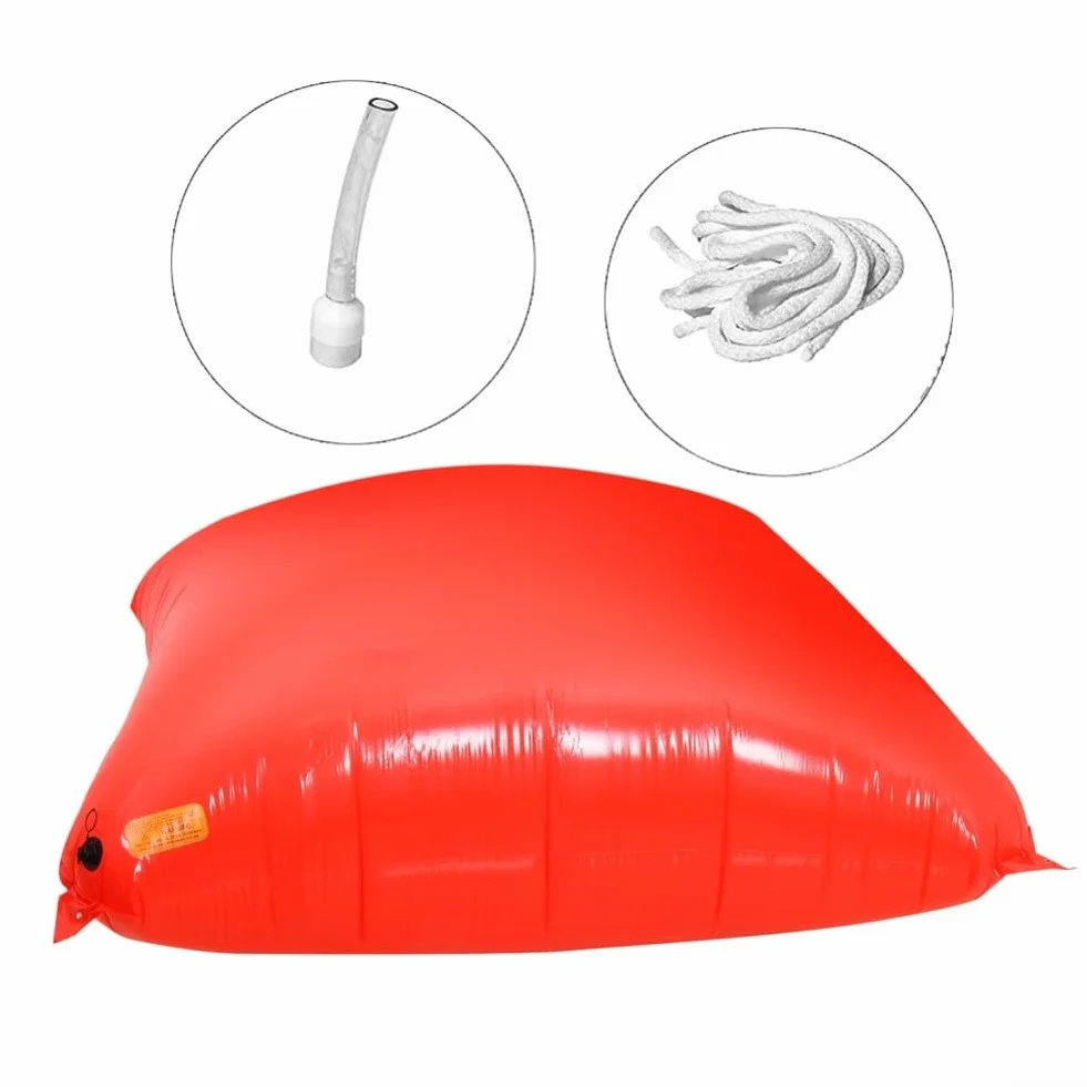 Cojín inflable para piscina de invierno, cojín inflable para cerrar la piscina, resistente al frío, cojines de aire grandes con ojales (200 x 250 x 90 cm)