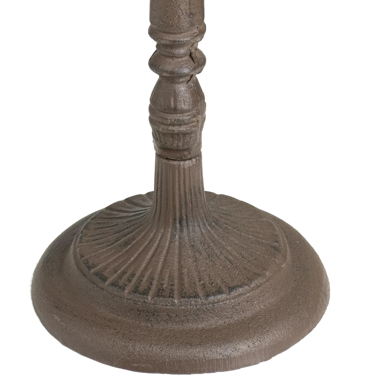 Moritz Bebedero para pájaros de hierro fundido con soporte, diseño antiguo, 72 cm de alto, color marrón