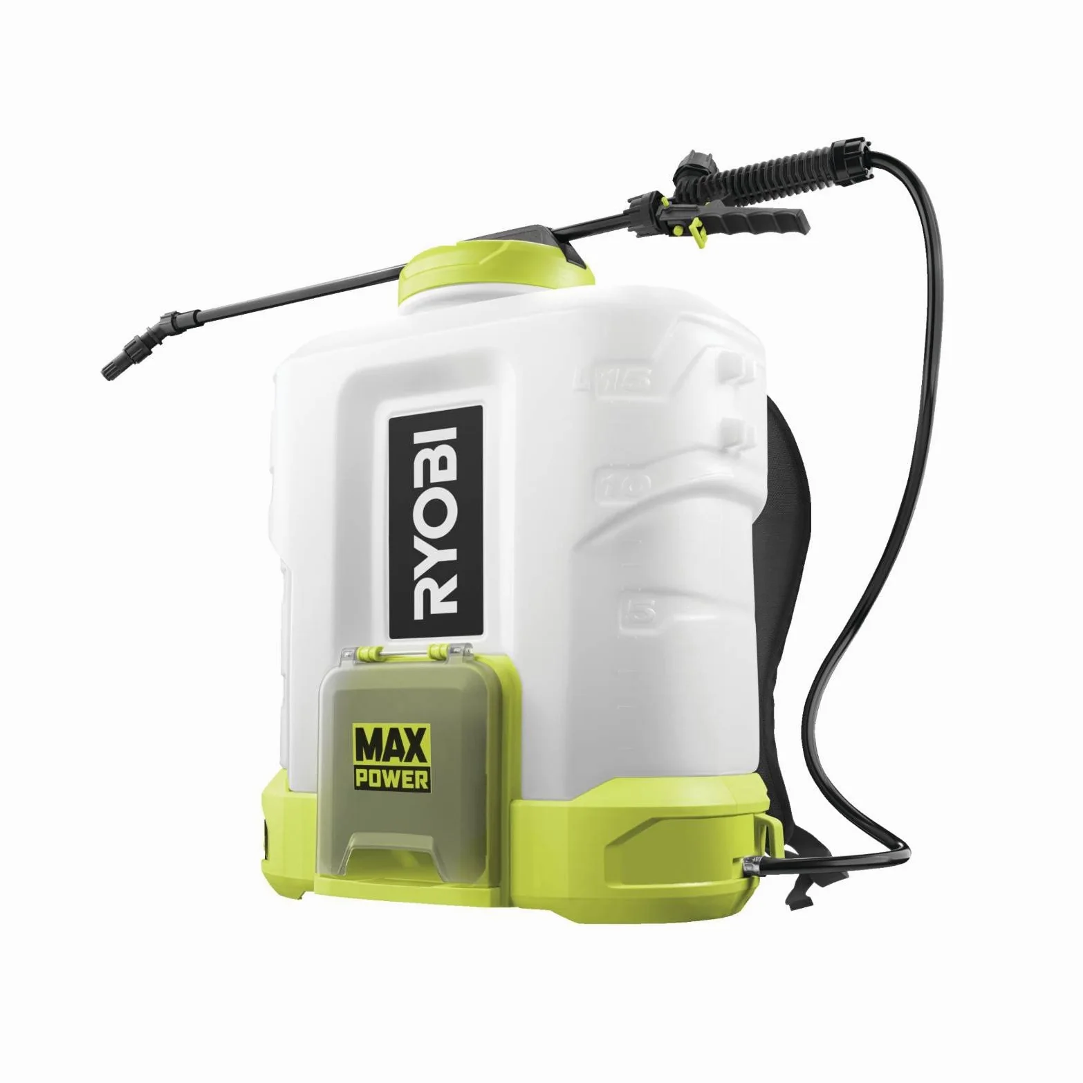 RYOBI - Pulverizador de Espalda 36 V MAX Power RY36BPSA-0 - Tratamiento Jardín, deshierbe, huerto, huerto y Grandes Superficies, Tanque de Gran Capacidad, Lanza telescópica, sin batería ni Cargador