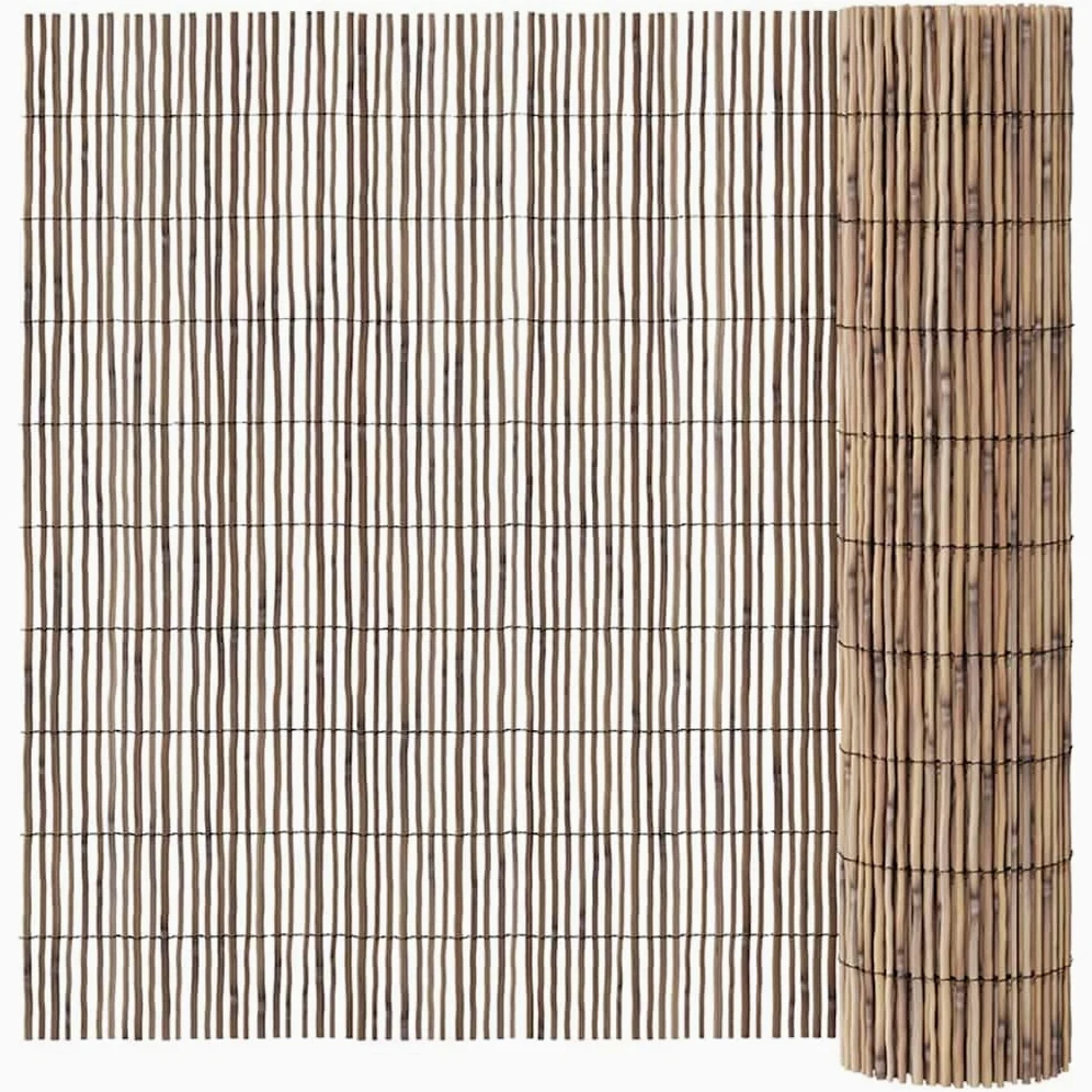 Valla natural de juncos, 300 x 160 cm, resistente a la intemperie, valla de jardín, decorativa como protección visual y valla para zonas de jardín o terraza, duradera y plegable