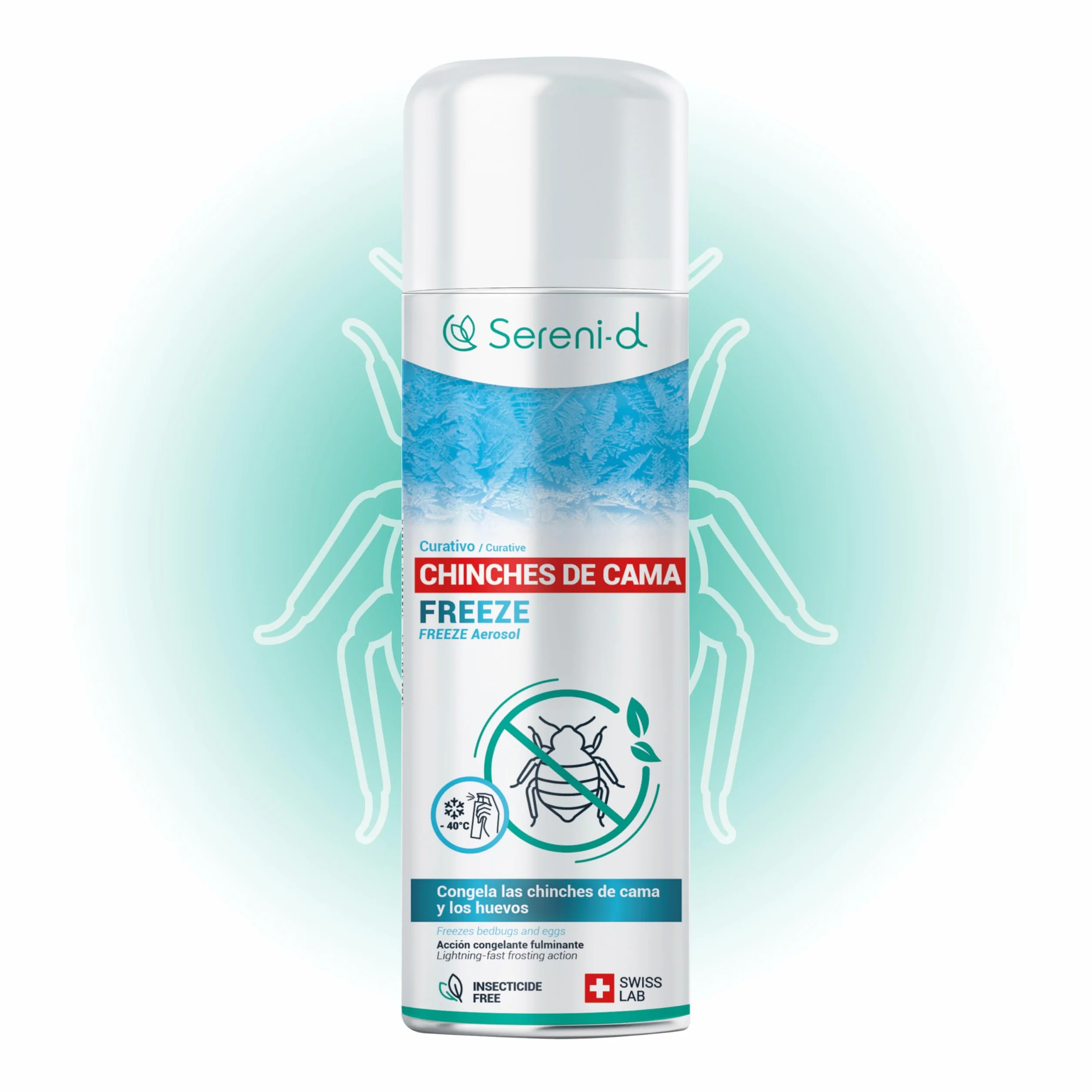 FREEZE CHINCHES DE CAMA – TRATAMIENTO NATURAL RÁPIDO – Acción FREEZE contra chinches (huevos, larvas y adultos) sin biocidas – Acción INMEDIATA y EFICAZ – Swiss Lab