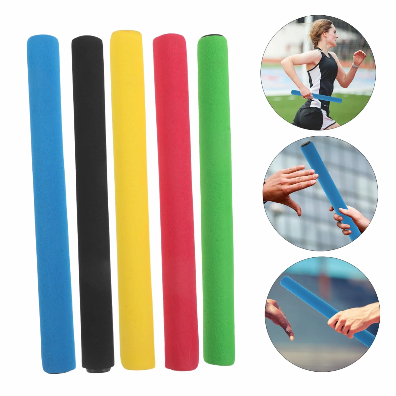 Bastones de Relevo para Niños Antideslizantes Espuma Correr Campo Deportes Equipo