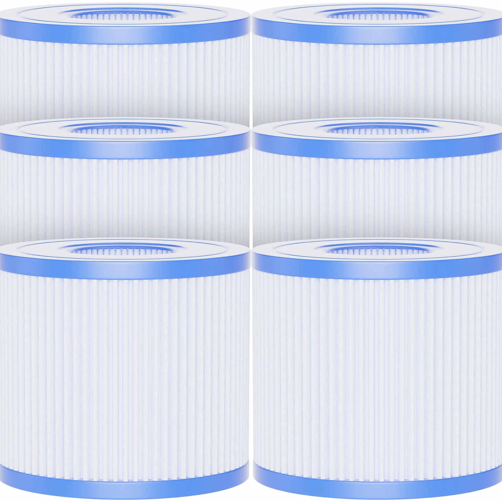AQUALTRA Tipo D Cartucho Piscina Compatible con Tipo D, P57100102, P57000104, 95mm x 108mm Filtros de Piscina sobre el Suelo 6 Piezas