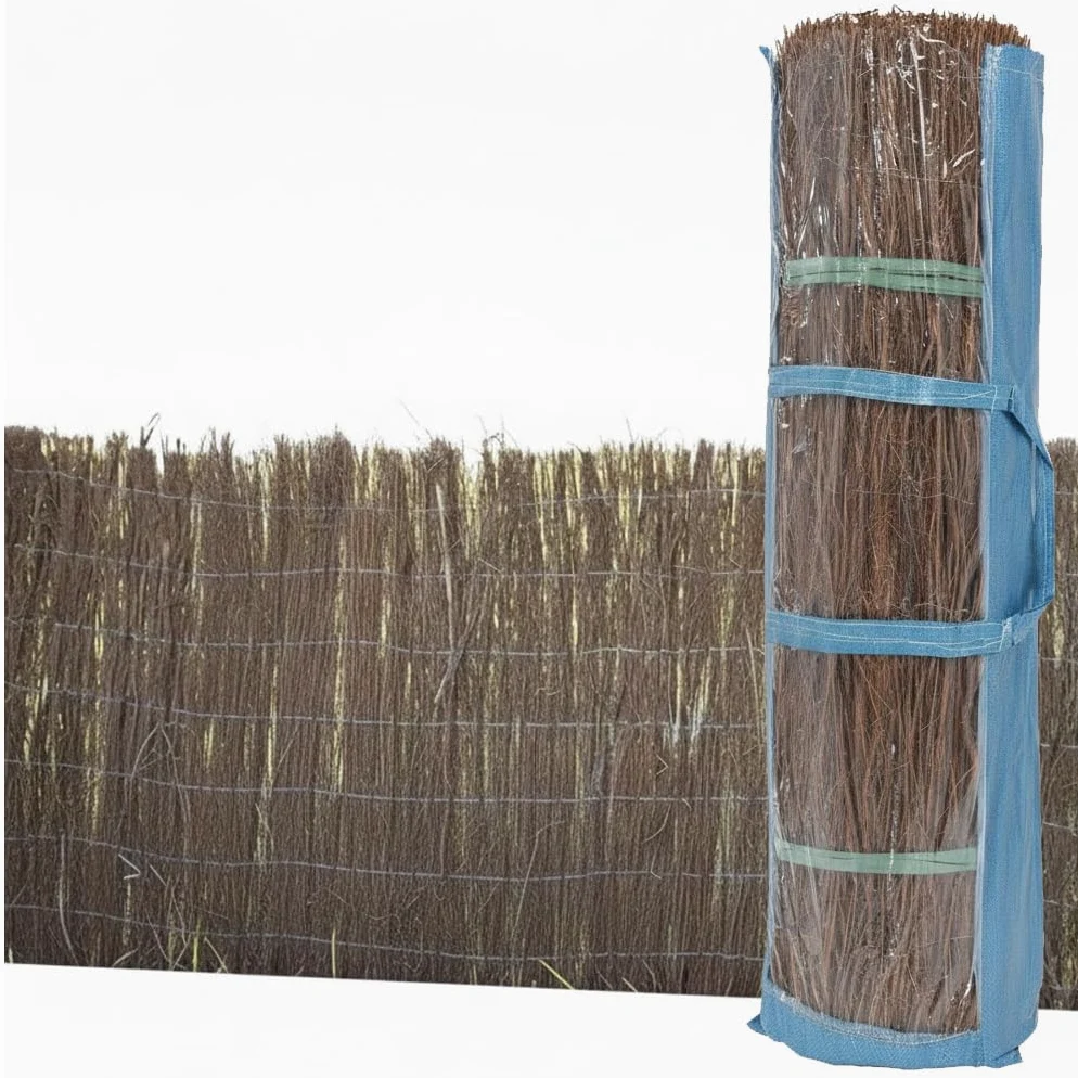Suinga Brezo Jardin Ocultación 1,2x3 m | Cerramiento Natural de Brezo | Valla de Ocultación 90% para Jardin y Terraza 2,5-3 kg/m2