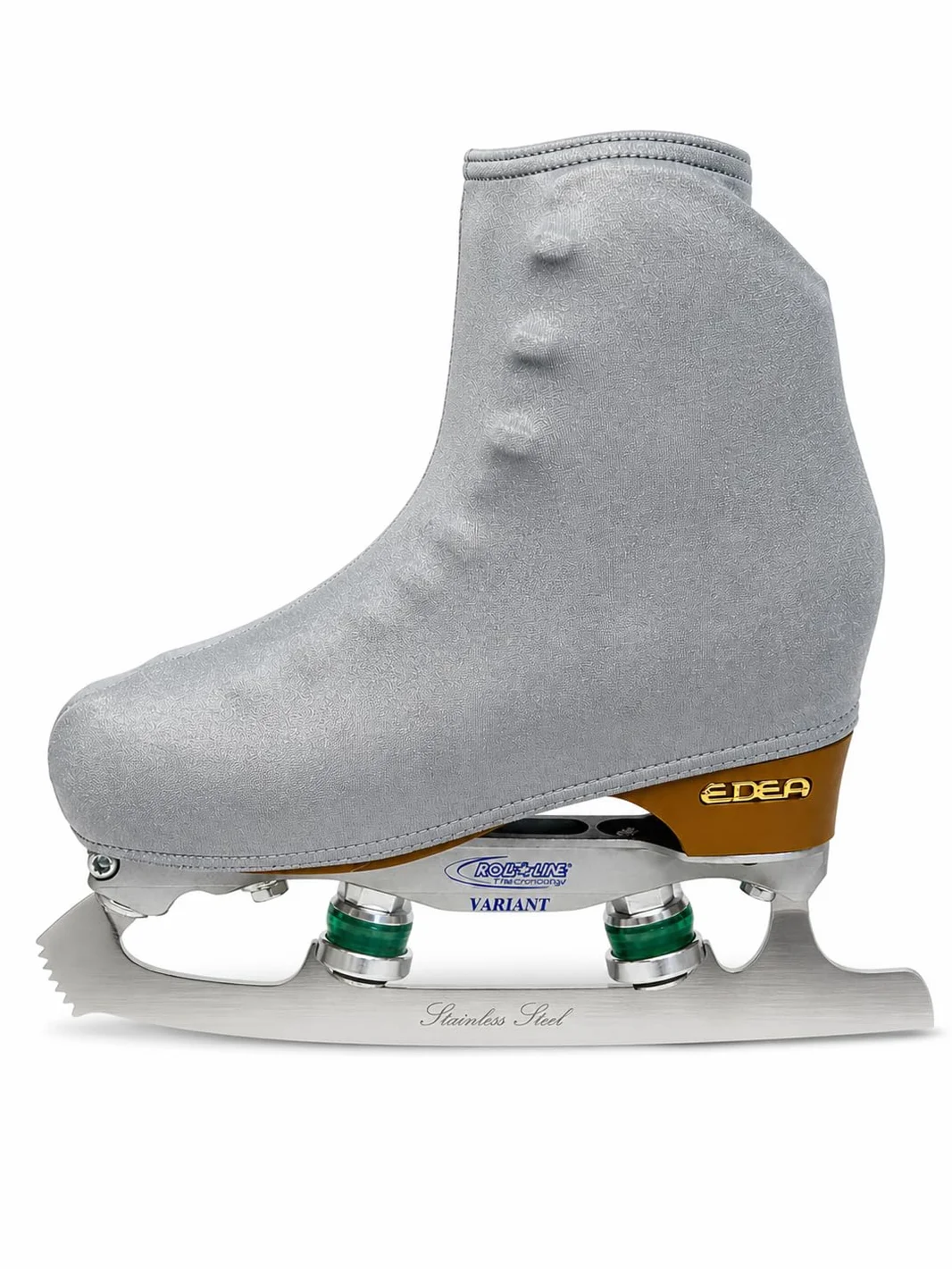 Cubre Patín para Niña y Mujer Funda Patinaje Hielo Artístico 180 Densidad Talla Universal Gris Oscuro Brillante