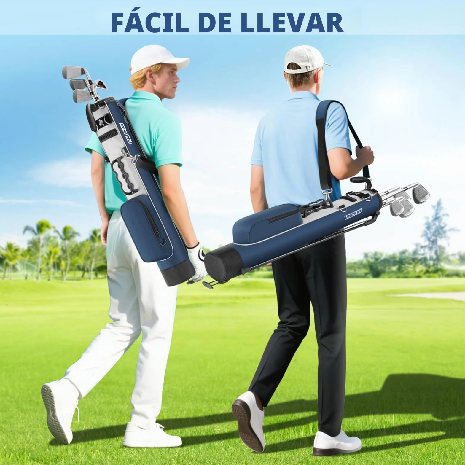 Findway Bolsa de Golf Ligera con Soporte y Correa, 31.5 Pulgadas