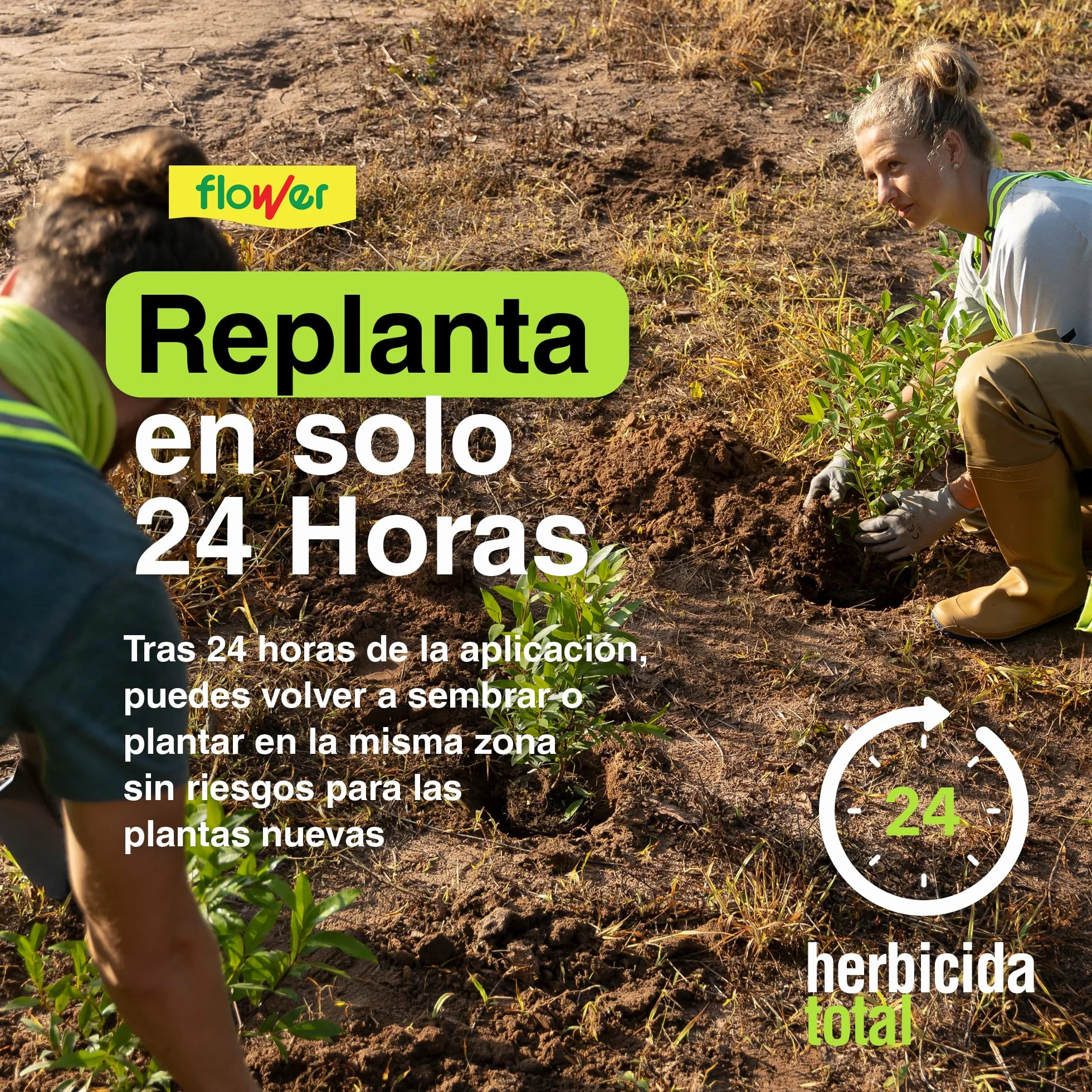 FLOWER x3 Herbicida Total Ecológico Origen Natural 450 m² | Elimina Malas Hierbas y Musgos | Alternativa Glifosato | Resultados 2 Horas | 750ml + Dosificador Diluir 15L Agua | Súper Concentrado