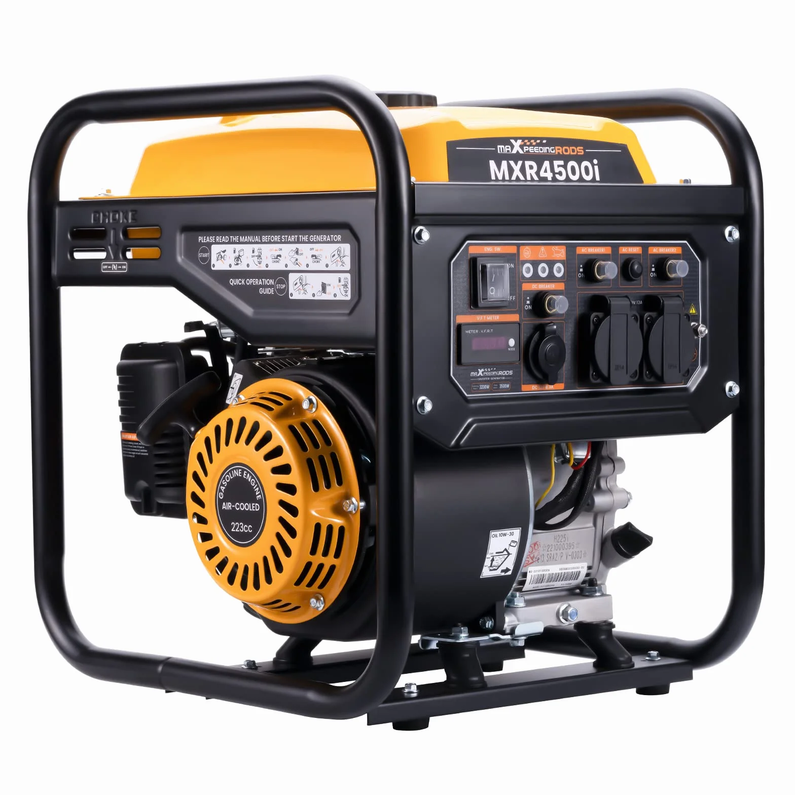 maXpeedingrods Generador inversor portátil de 3500 W, 4 tiempos, onda sinusoidal pura, generador de gasolina para camping, RV, viajes, hogar o lugares de trabajo
