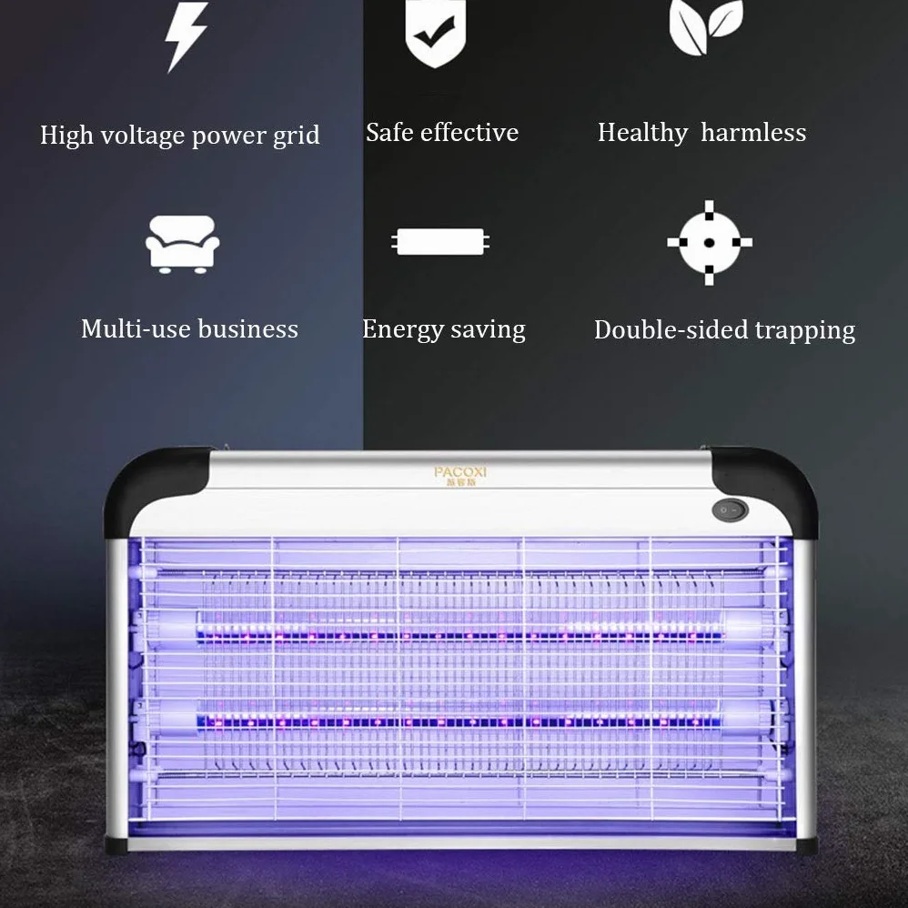 Trampa eléctrica para Mosquitos, lámpara antimosquitos LED UV para Interiores, Repelente de Insectos para el hogar y Negocios, silenciosa, Segura para niños, lámpara antimosquitos LED no tóx