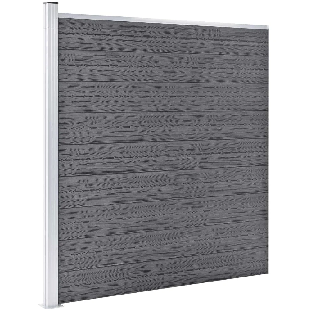 vidaXL Valla de jardín de WPC gris 353x186 cm
