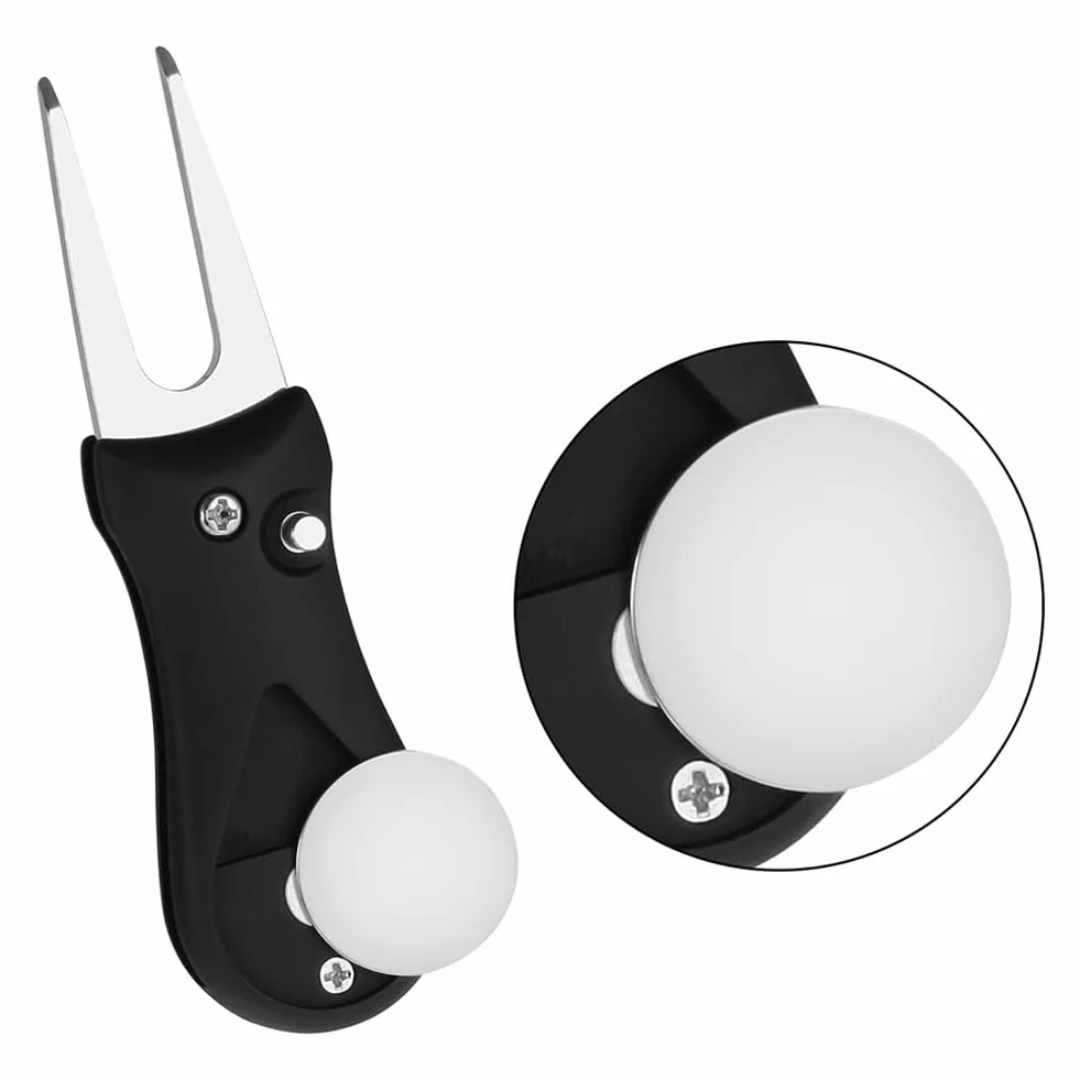Plegable Tenedor De Campo De Golf 2 Piezas Acero Inoxidable Pitch Fork
