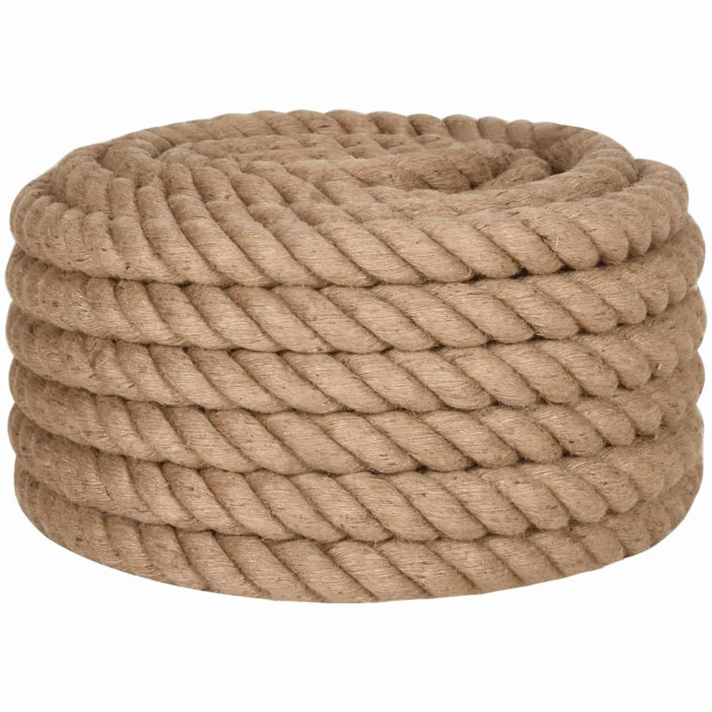 PURADAY 5 m Longitud Cuerda de Yute y 40 mm Grosor Yute Natural Rollo Cuerda Cordel de Jardin Cordón de la Planta Atar Tomates Cuerda para Plantas de Jardin Cuerda Gruesa Cuerda Yute Gruesa