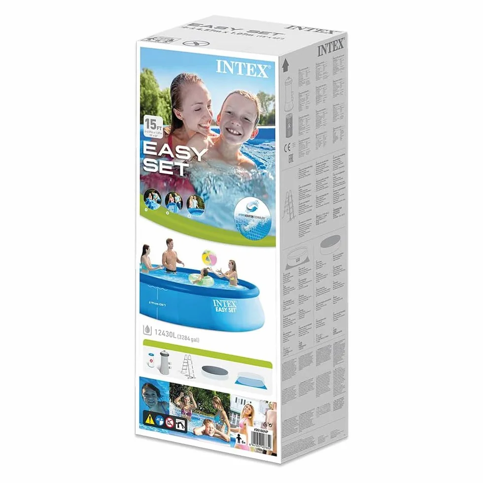 Intex 28166-PISCINA Easy Set 457X107CM Set Completo 12430L