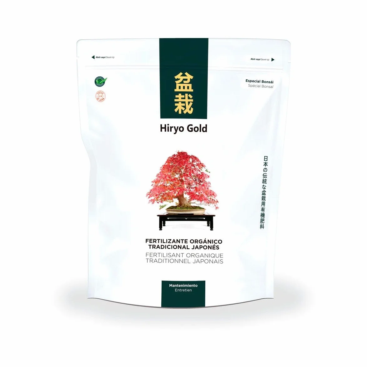 Abono para bonsai orgánico HIRYO-GOLD - Mantenimiento 1 kg
