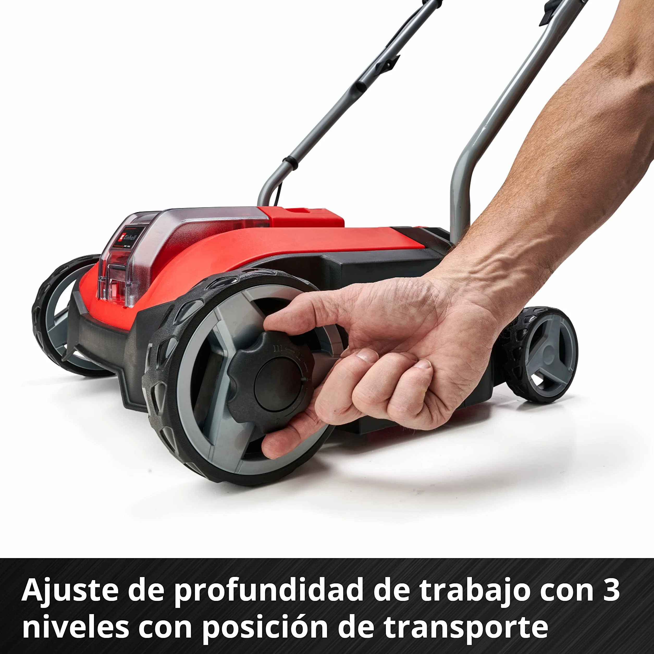 Einhell Escarificador con batería GC-SC 18/28 Li-Solo Power X-Change (Iones de Li, Rodillo de Cuchillas de 28 cm, Ajuste de Profundidad de Trabajo de 3 Niveles, sin batería ni Cargador)