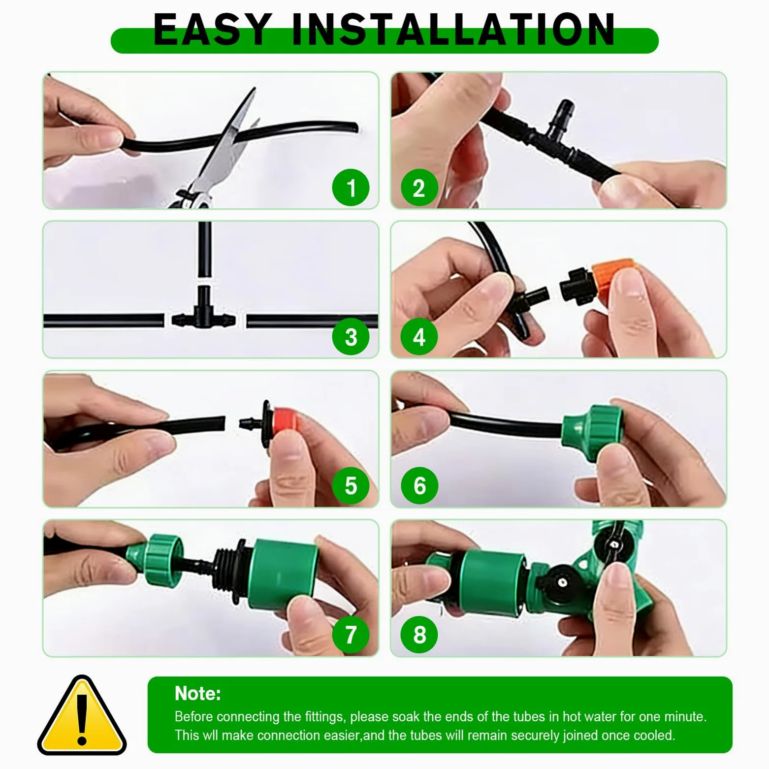 Kit de riego por goteo PVC ABS | Sistema de riego por goteo de 100-164 pies for plantas de jardín, invernadero y césped(164FT)