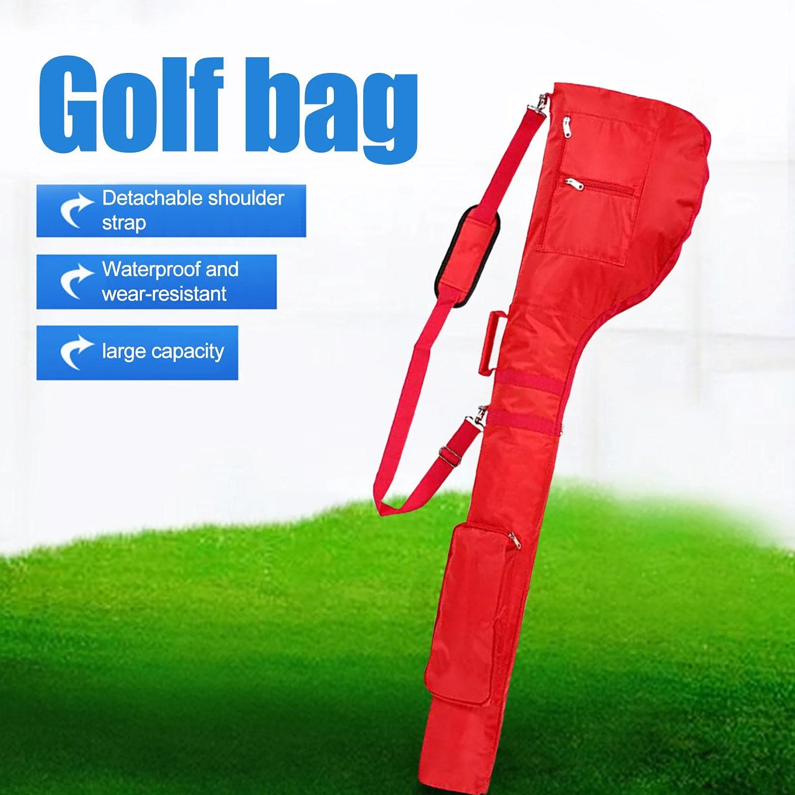 Bolsa de transporte impermeable plegable para campo de conducción y club de golf