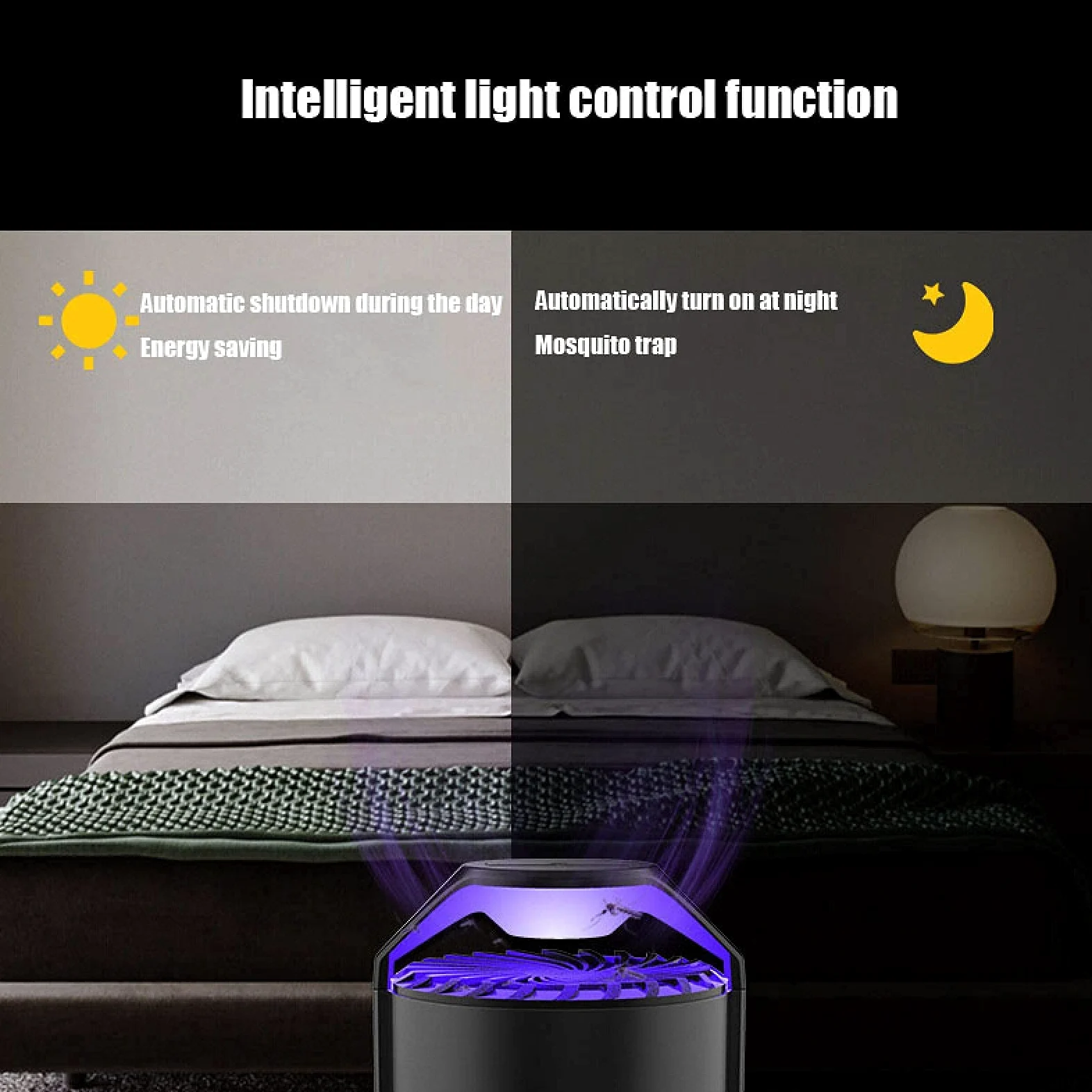 Lámpara Eléctrica Antimosquitos, Lámpara Eléctrica Ultravioleta para Matar Moscas De 1200 V, Luz Antimosquitos para Interiores, Trampa para Mosquitos con Enchufe USB, Trampa S, Moscas, Mosquitos, Po