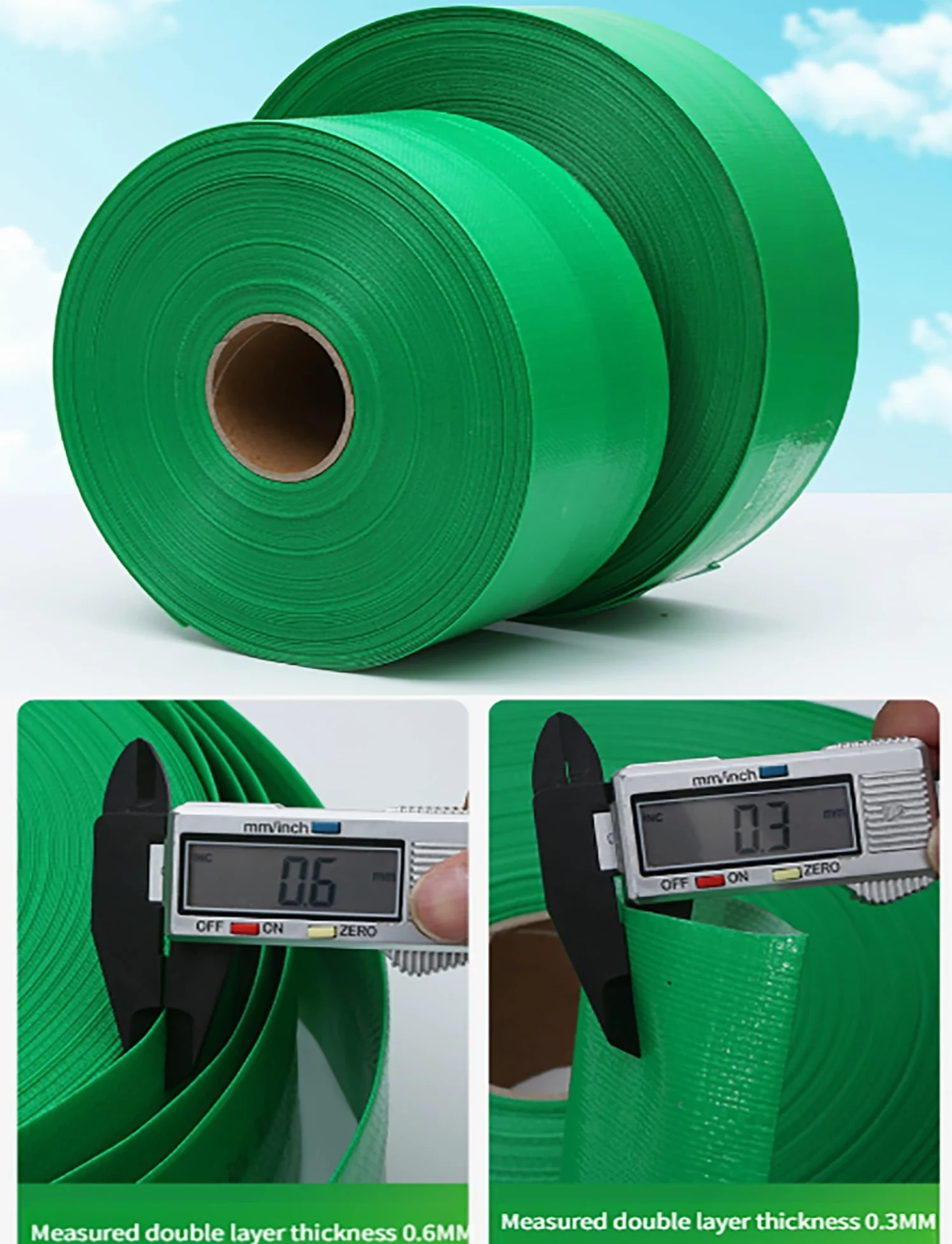 Manguera plana para un flujo de agua eficiente, tubo de descarga de 65 mm para riego de bomba de patio, estanque, piscina y jacuzzi, diseño duradero y flexible