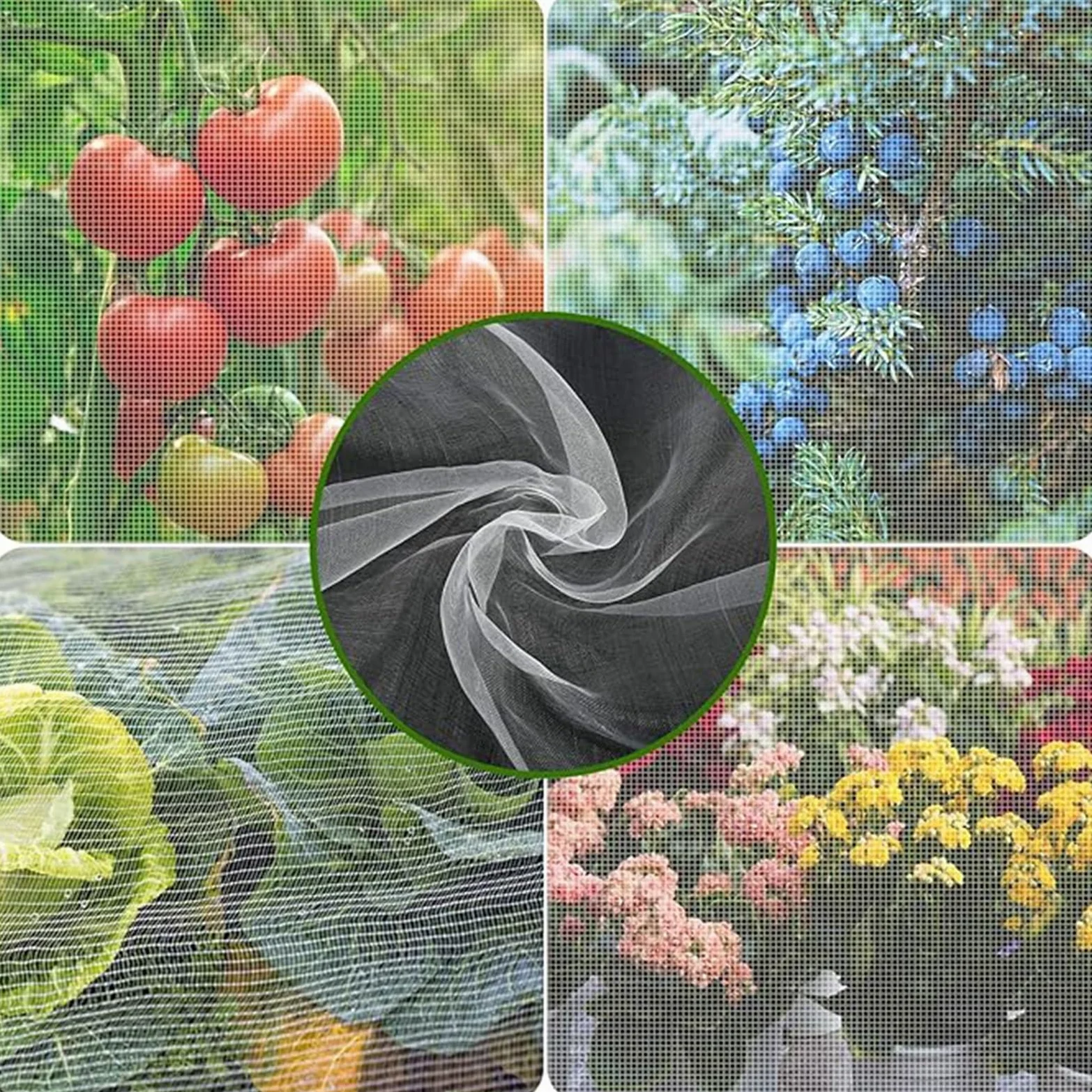 Generisch Red de insectos anti pájaros y rayos UV 3 x 30 m para huerto, protección para fresas, hortalizas y plantas frutales