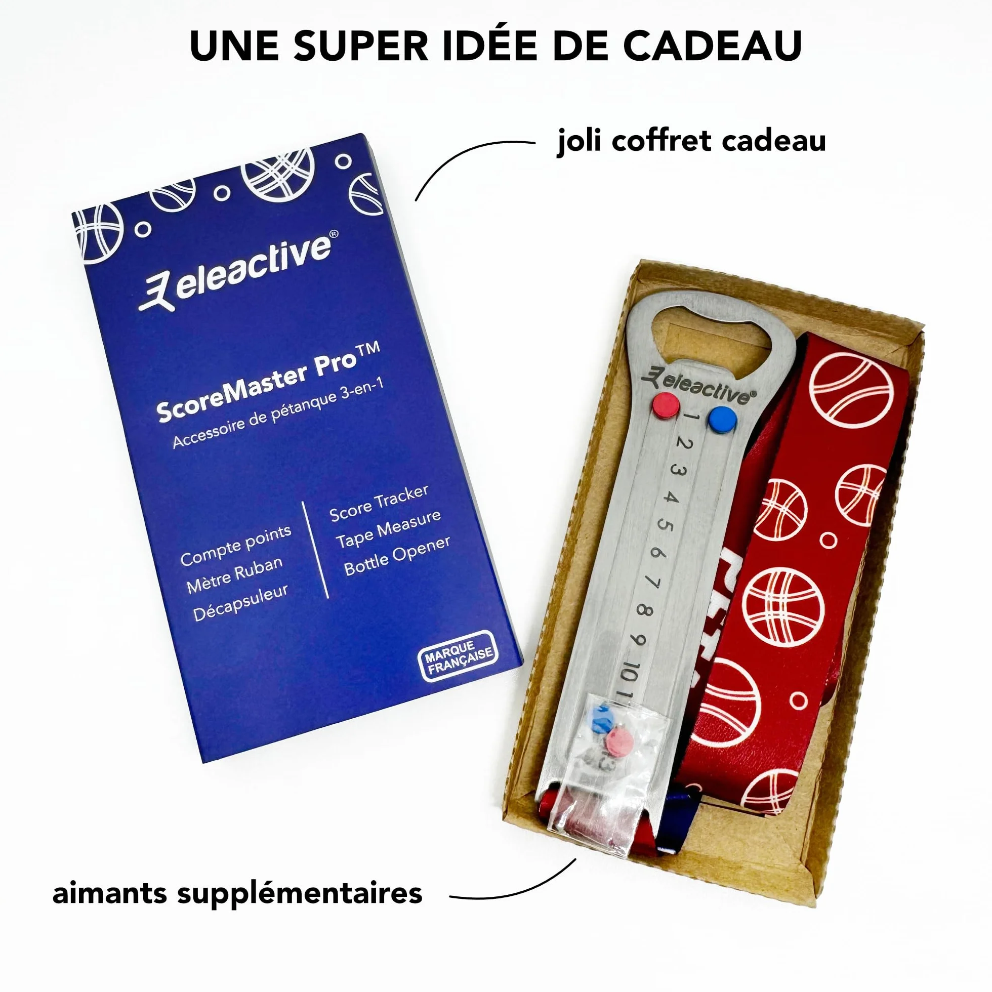 Elecactive ScoreMaster Pro™ Petanca punta abrebotellas metro integrados