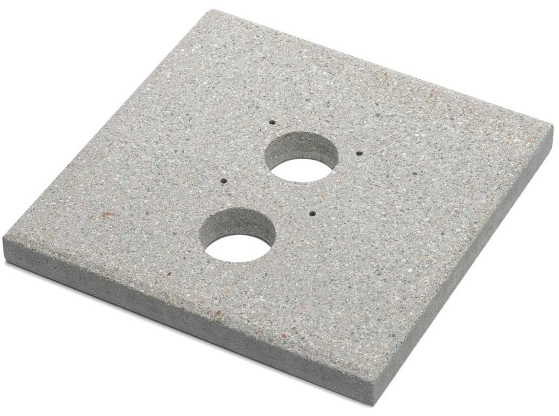 Base cuadrada 40 x 40 x 4 cm para fuente 42/SRV de cemento belfer 42/BSE/9 gris